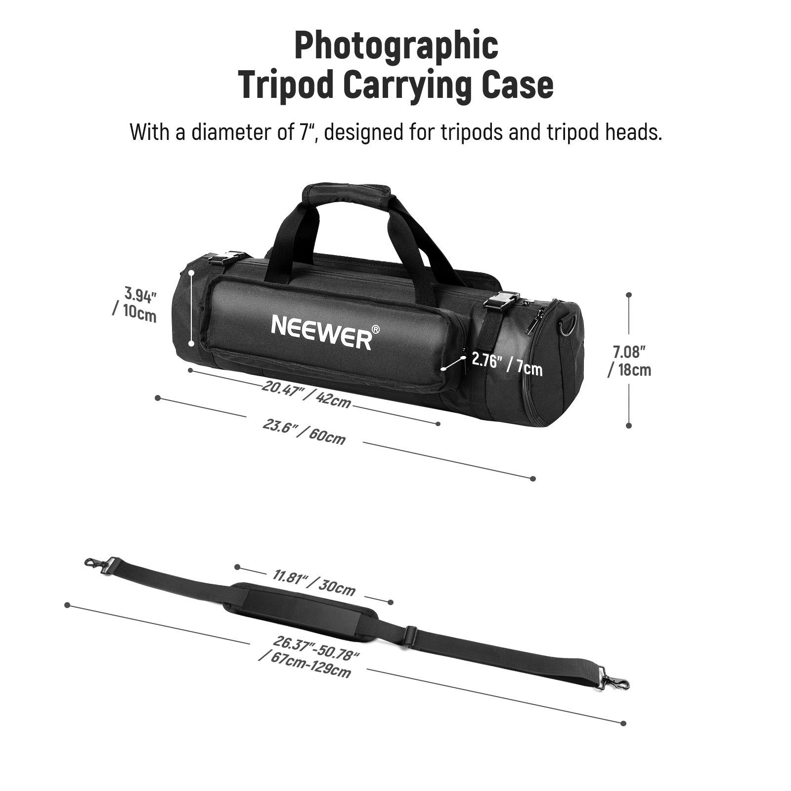 NEEWER 24" Tripod Case is designed for tripods.