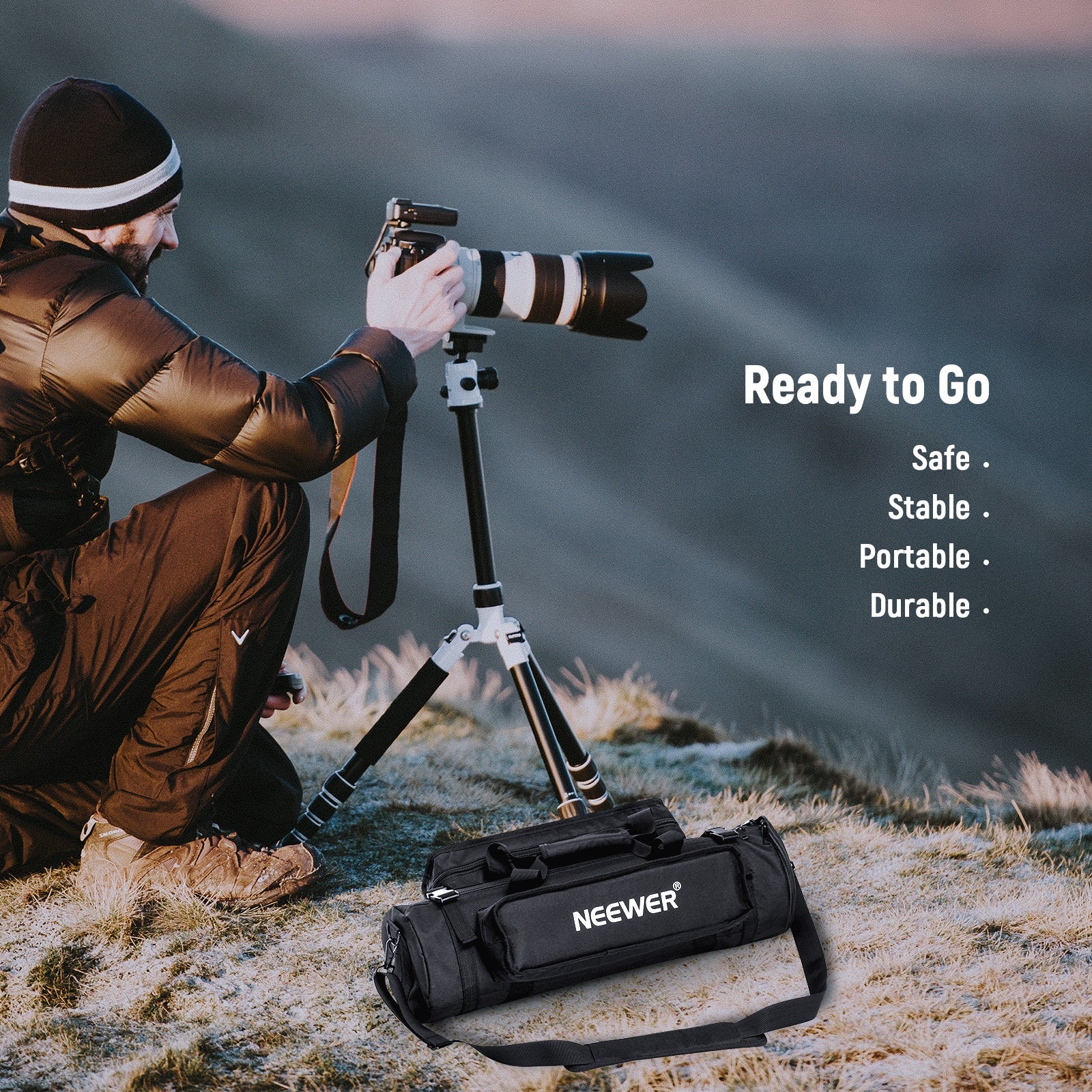 NEEWER 24" Tripod Case keeps your tripod or light stand fully protected from dust