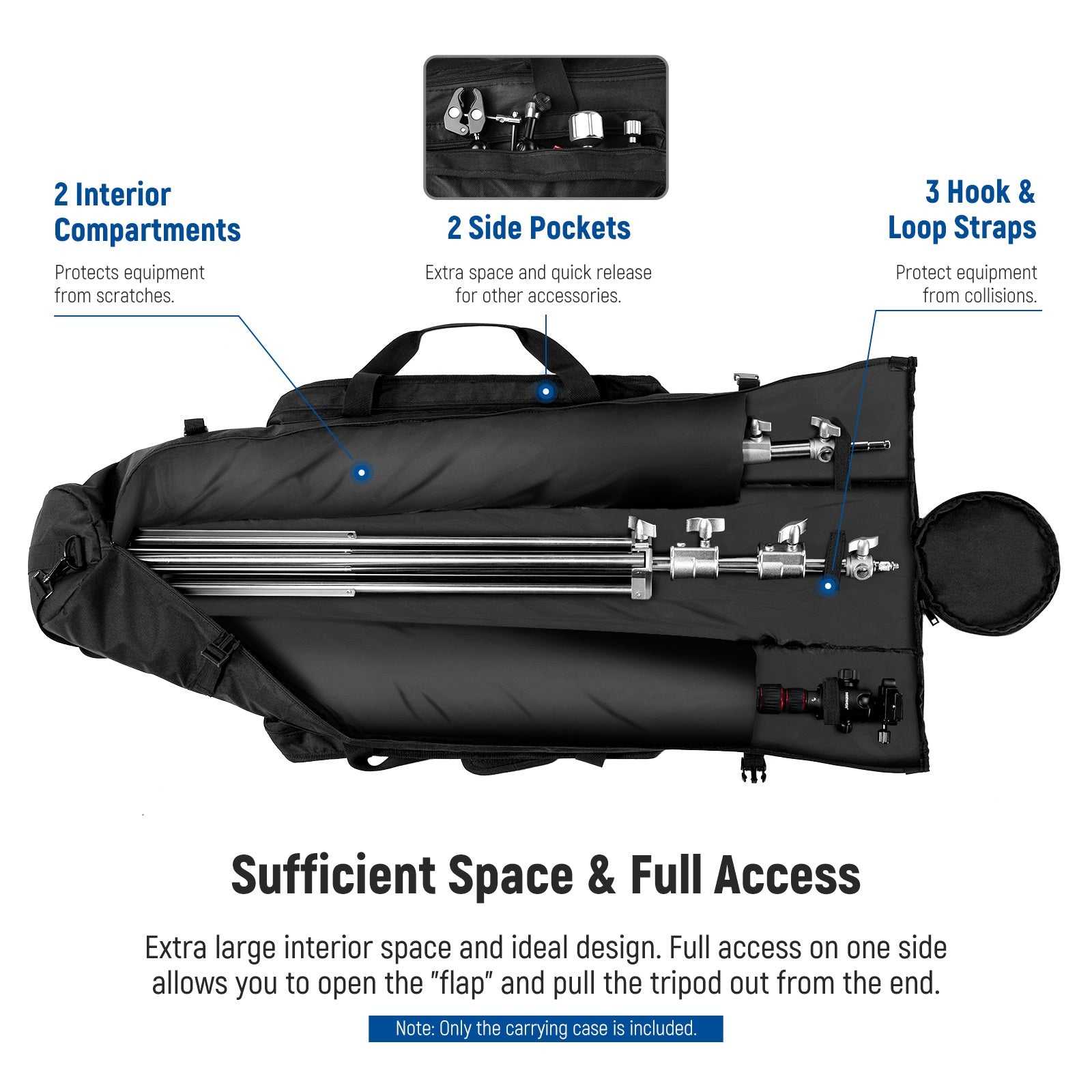 NEEWER 1.2m Tripod Carrying Case helps protect your photographic equipment from damage.