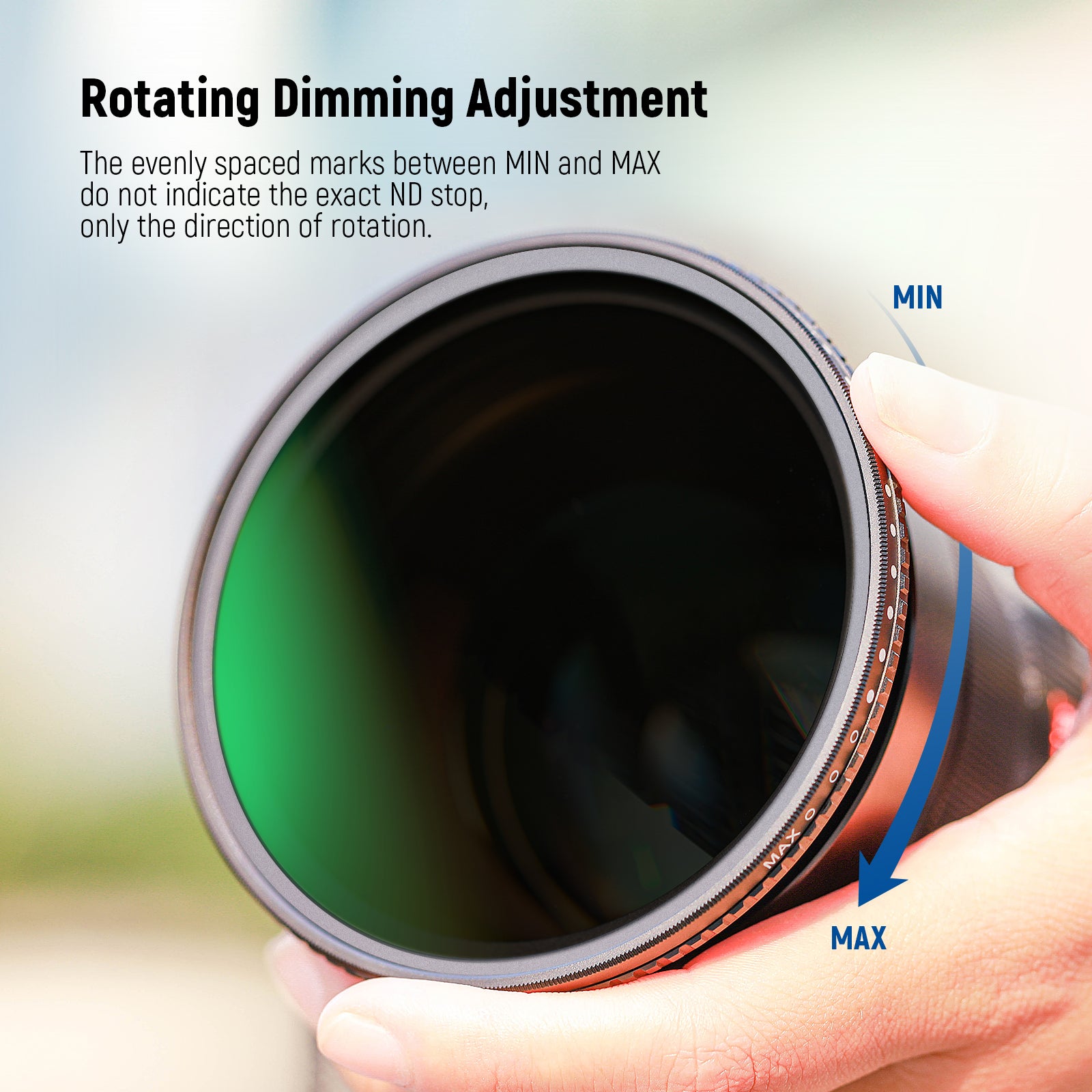 the variable ND filter helps handle various light conditions with ease.