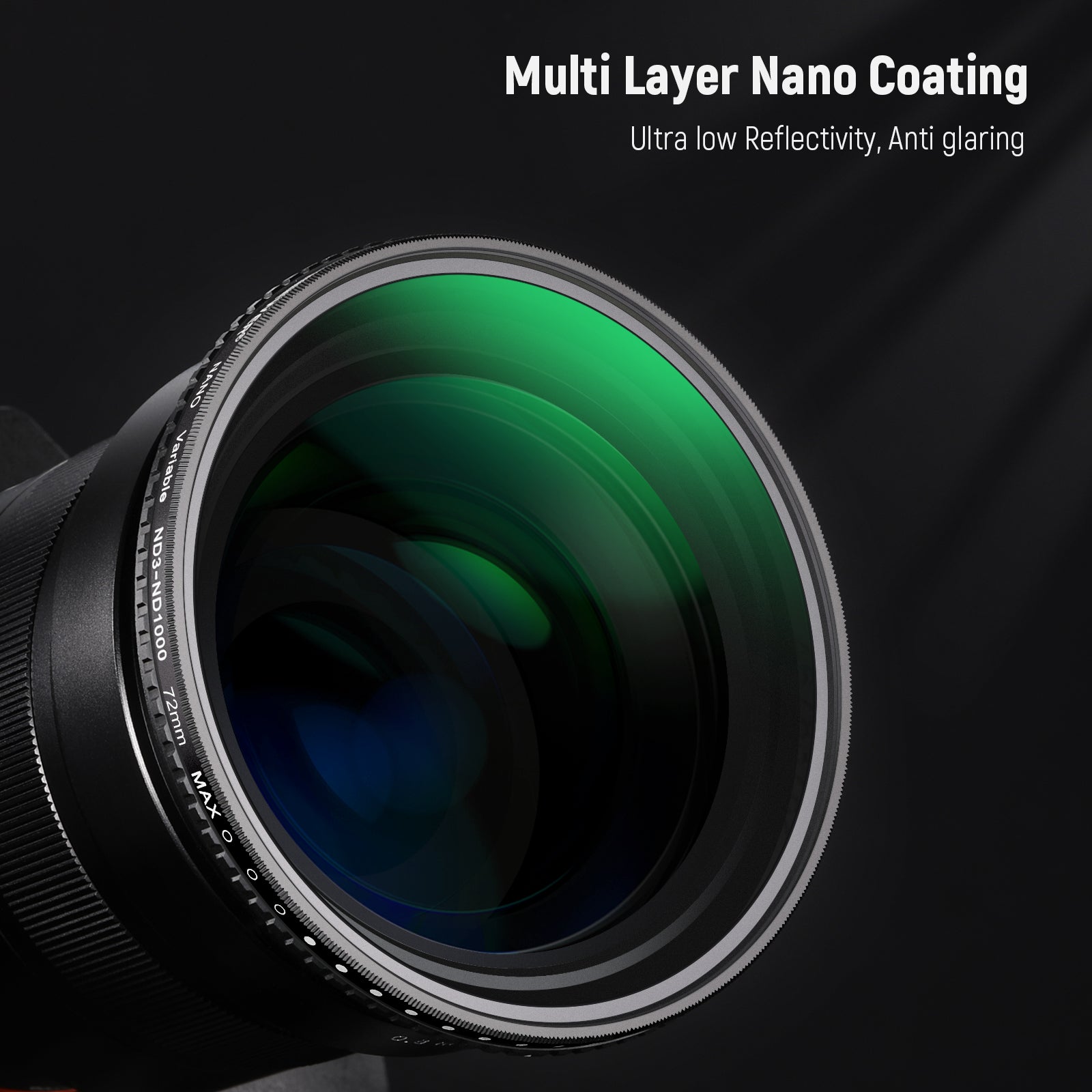 NEEWER ND3-ND1000 Variable ND Lens Filter features double sided coatings