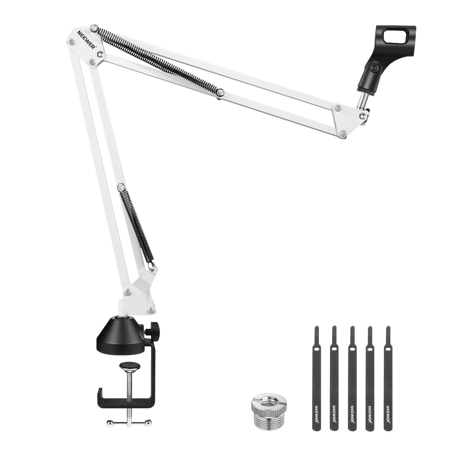 NEEWER NW-35 White Desk Microphone Boom Arm