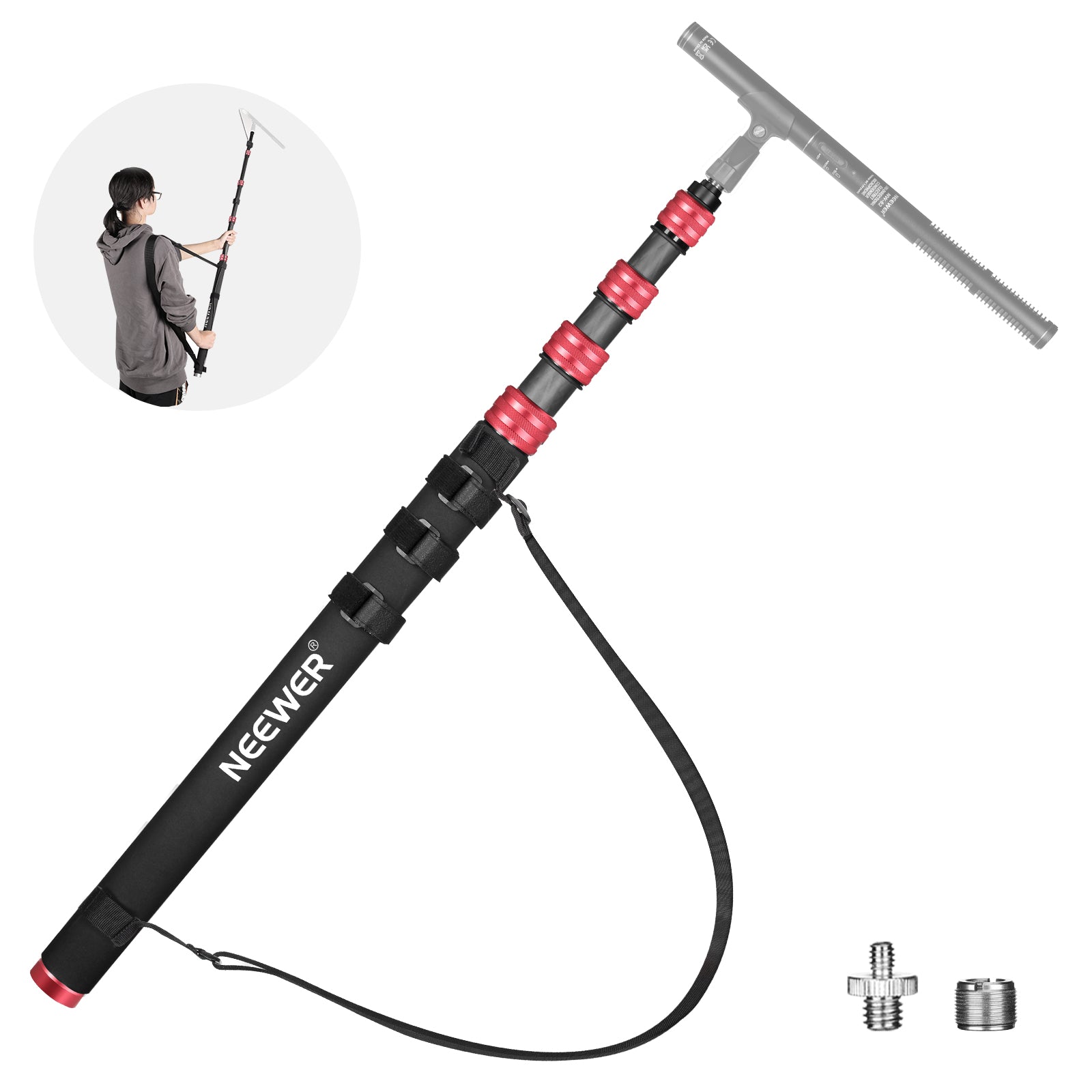 NEEWER MS-300C Red Mic Boom