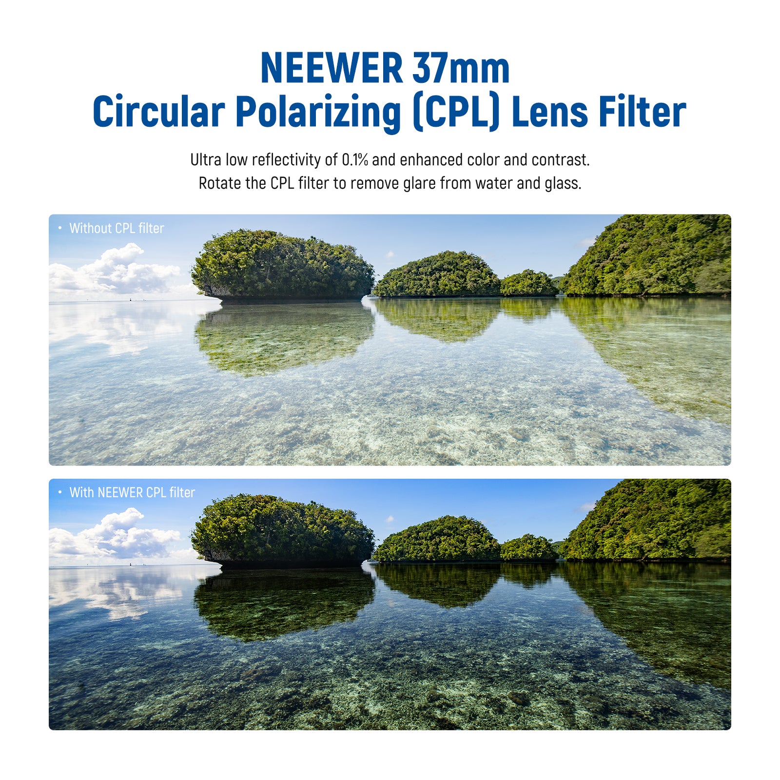 NEEWER 37mm Circular polarizer Lens filter