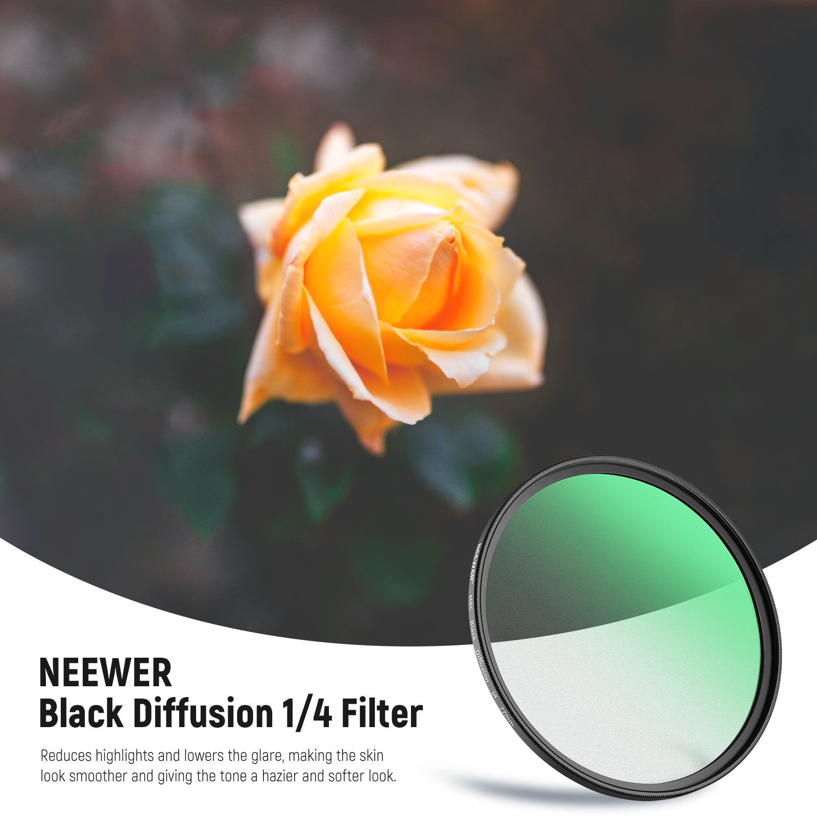 Neewer Black Diffusion 1/4 Filter