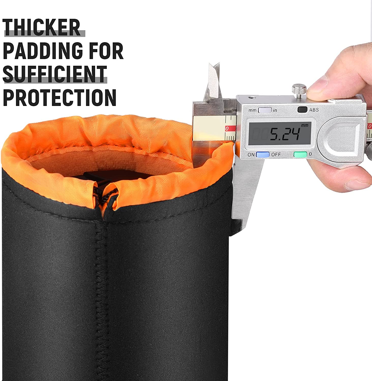 NEEWER Lens Pouch features thicker padding for sufficient protection.