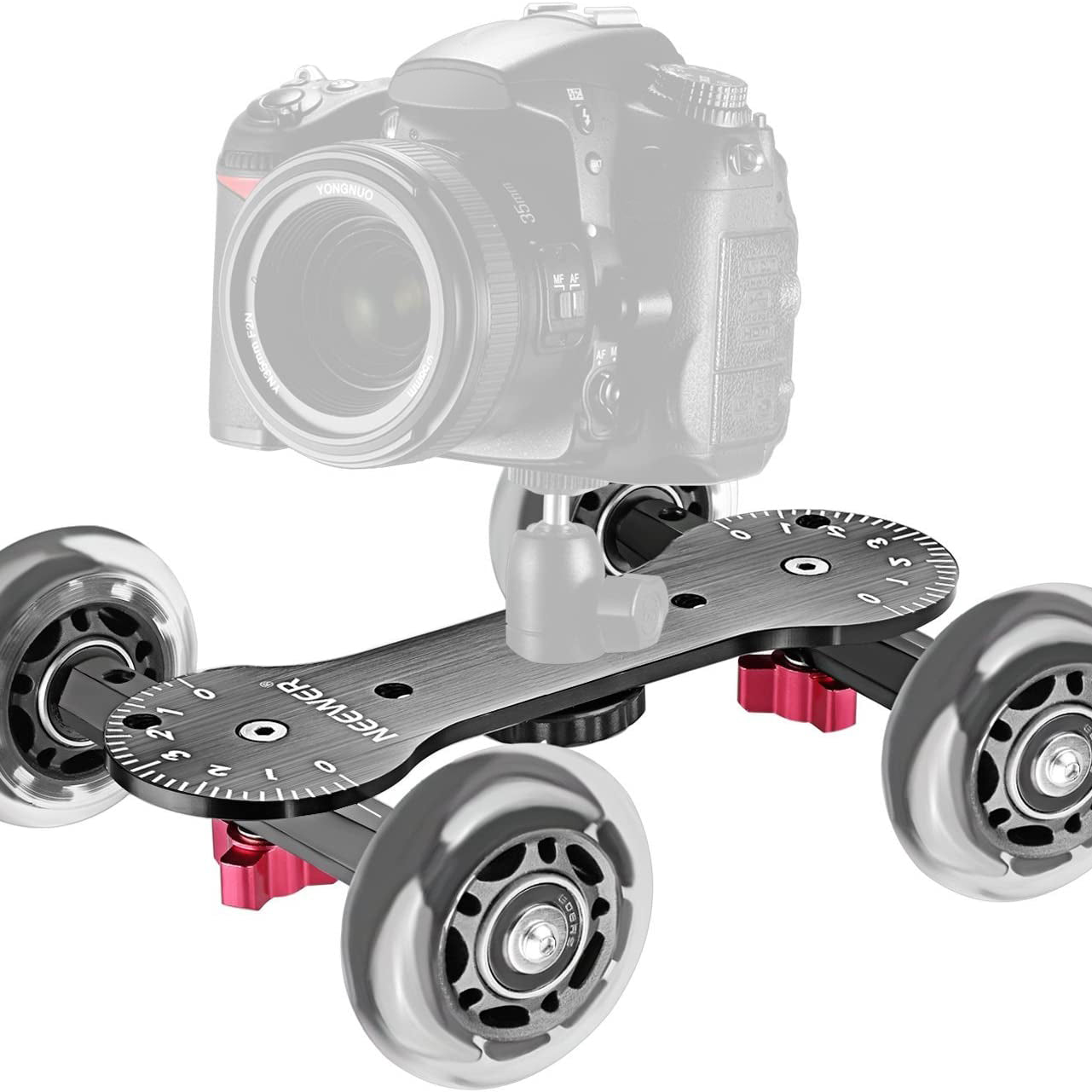 NEEWER Scaled Camera Table Dolly Slider is compatible with Cameras.