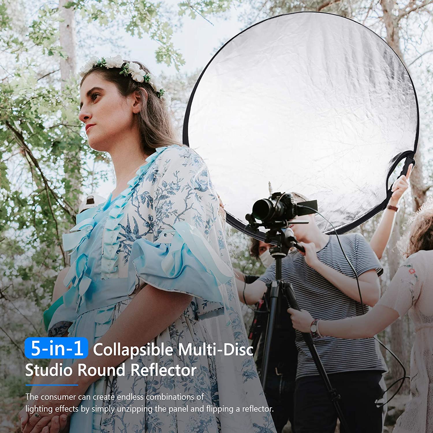 NEEWER 5-in-1 80CM Collapsible Multi-Disc Studio Round Reflector