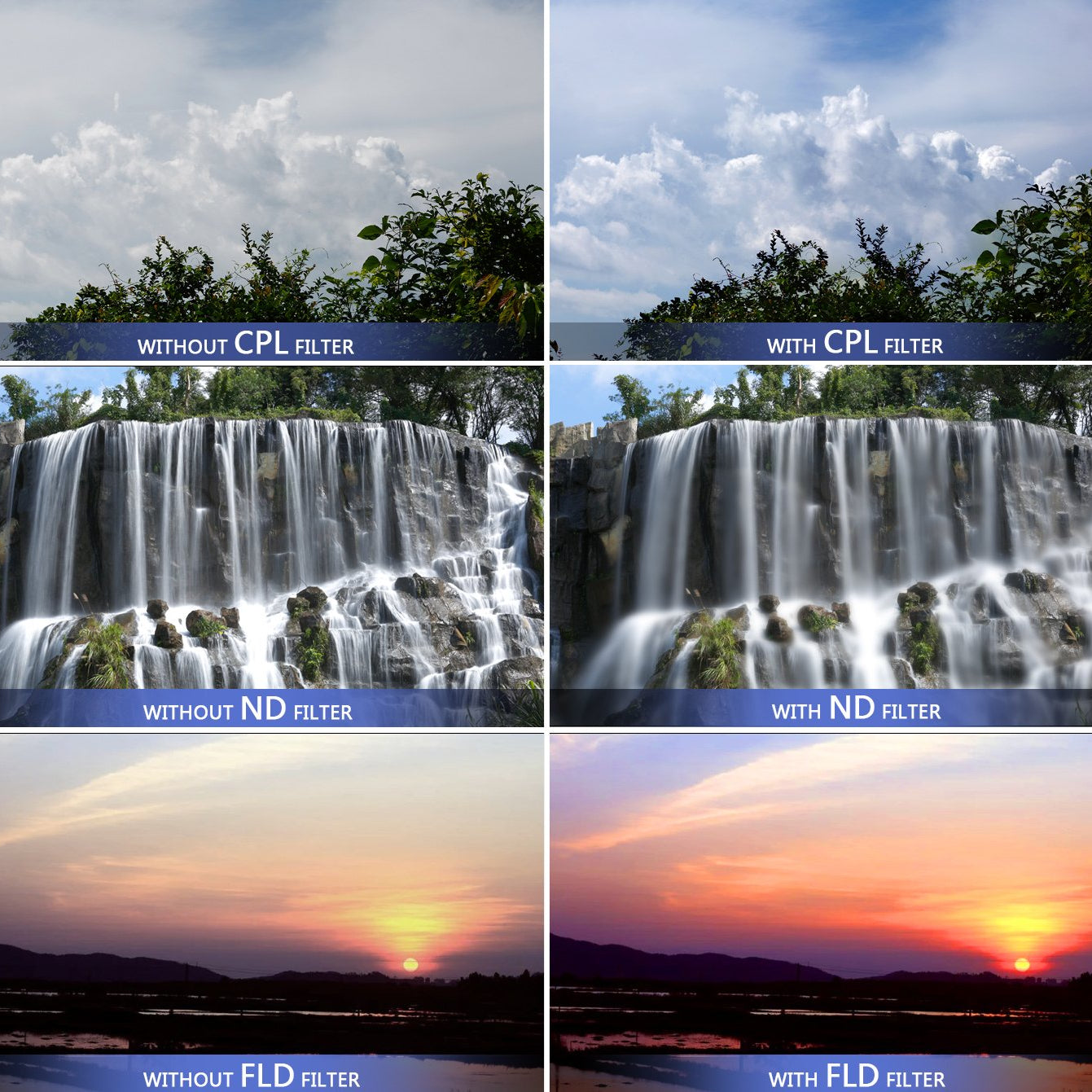 This NEEWER lens filter accessory kit offers UV/CPL/FLD filters.