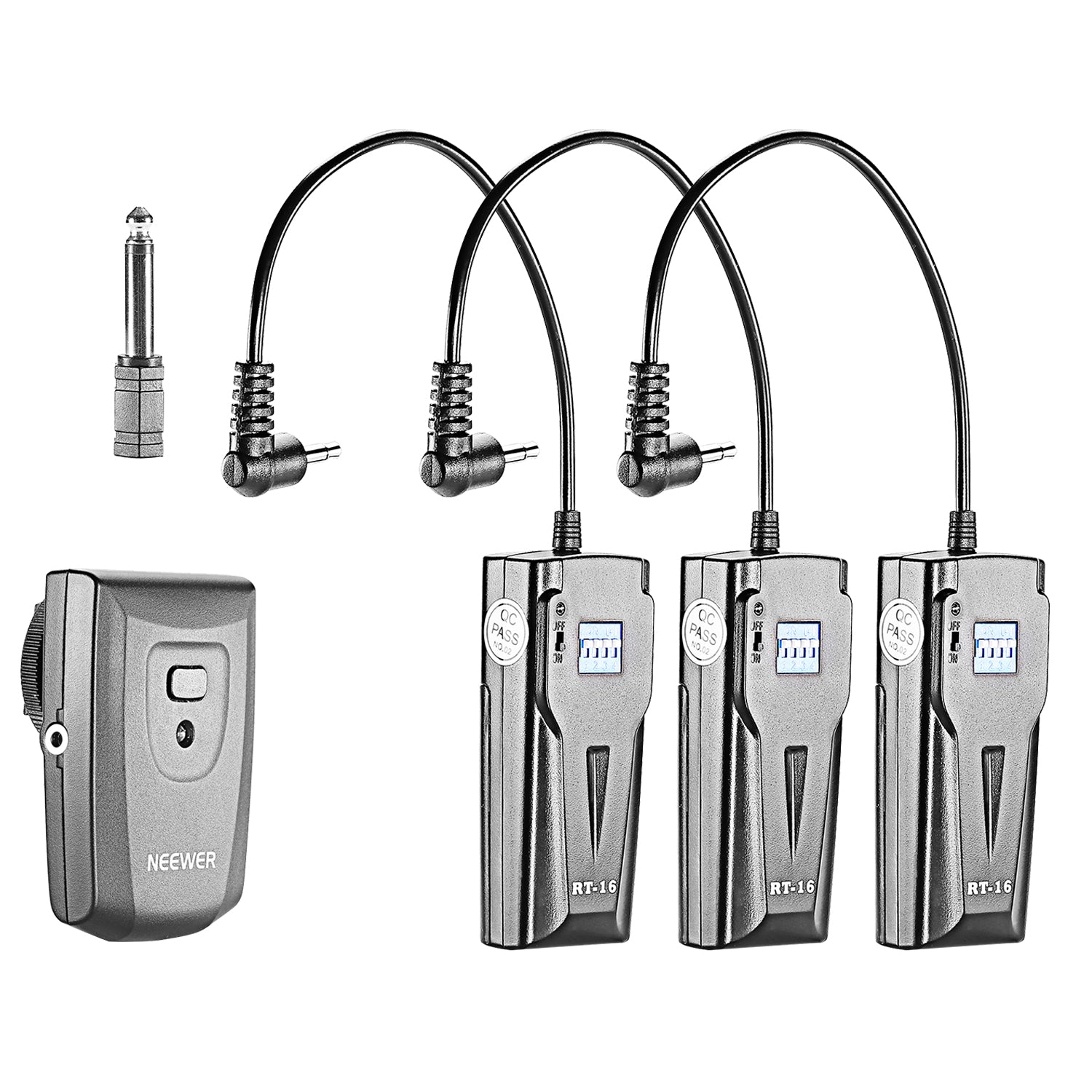Package Contents of the NEEWER RT-16 Wireless Trigger for S101 Studio Flash