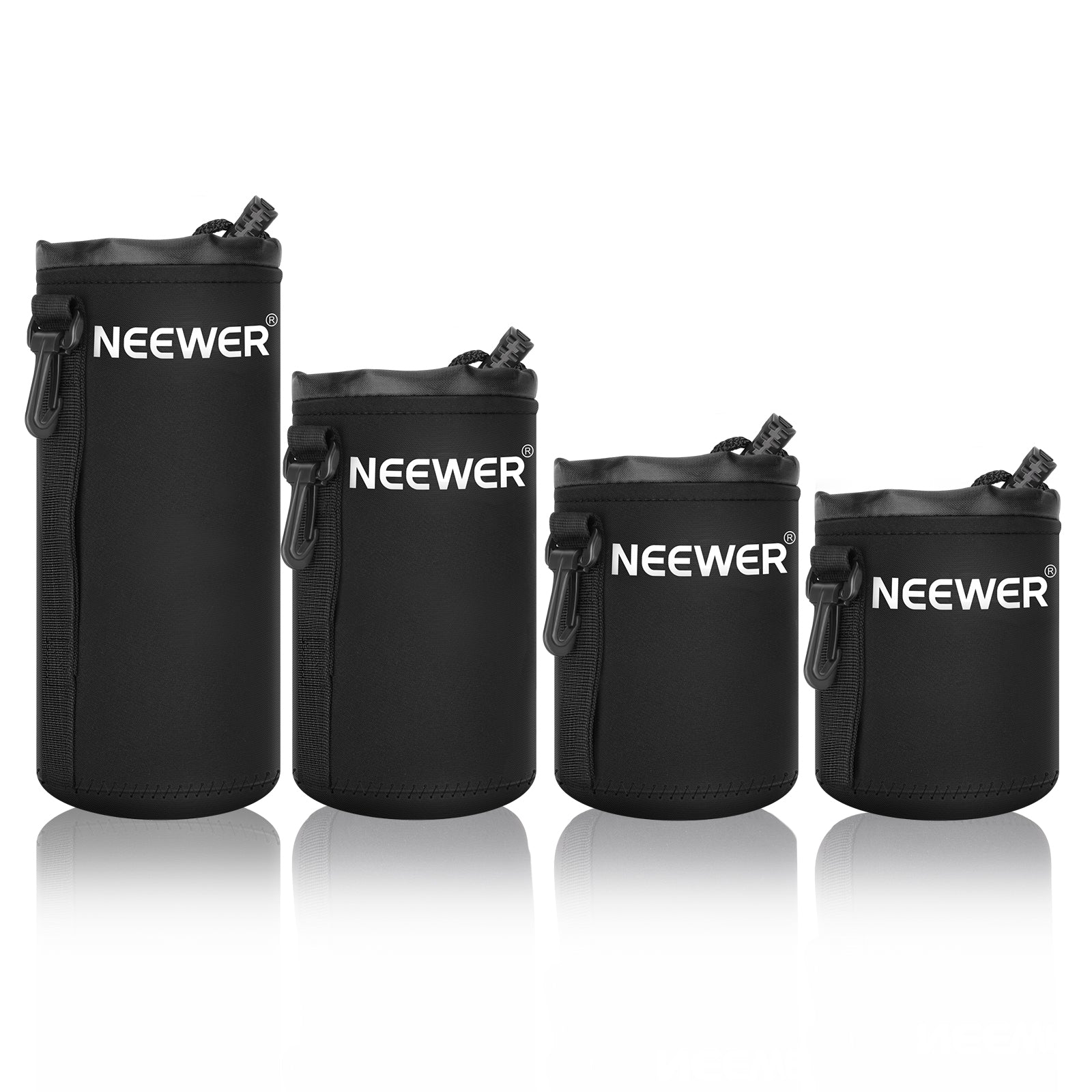 NEEWER 4 Pack Black Camera Lens Bag