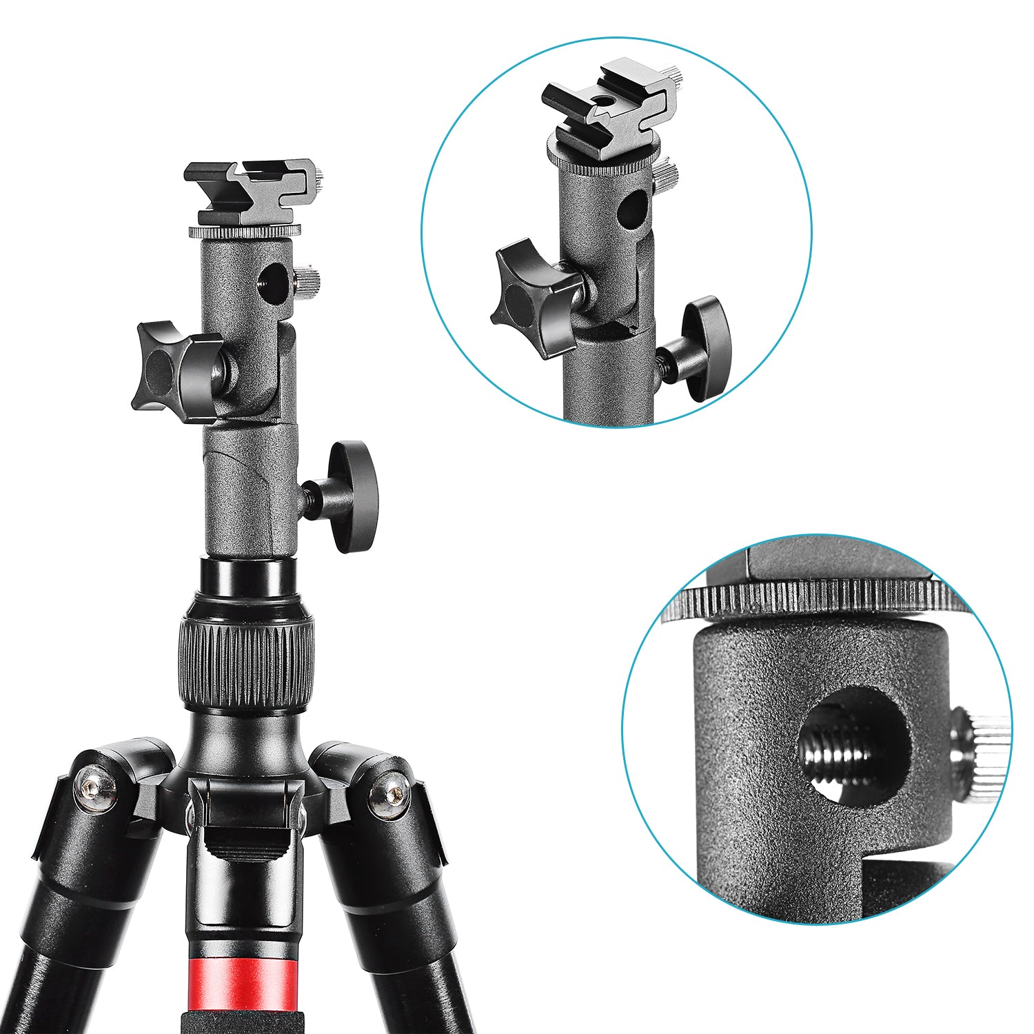 NEEWER Universal E Type Bracket is suitable for all Speedlite/flashes with standard cold shoe mount.