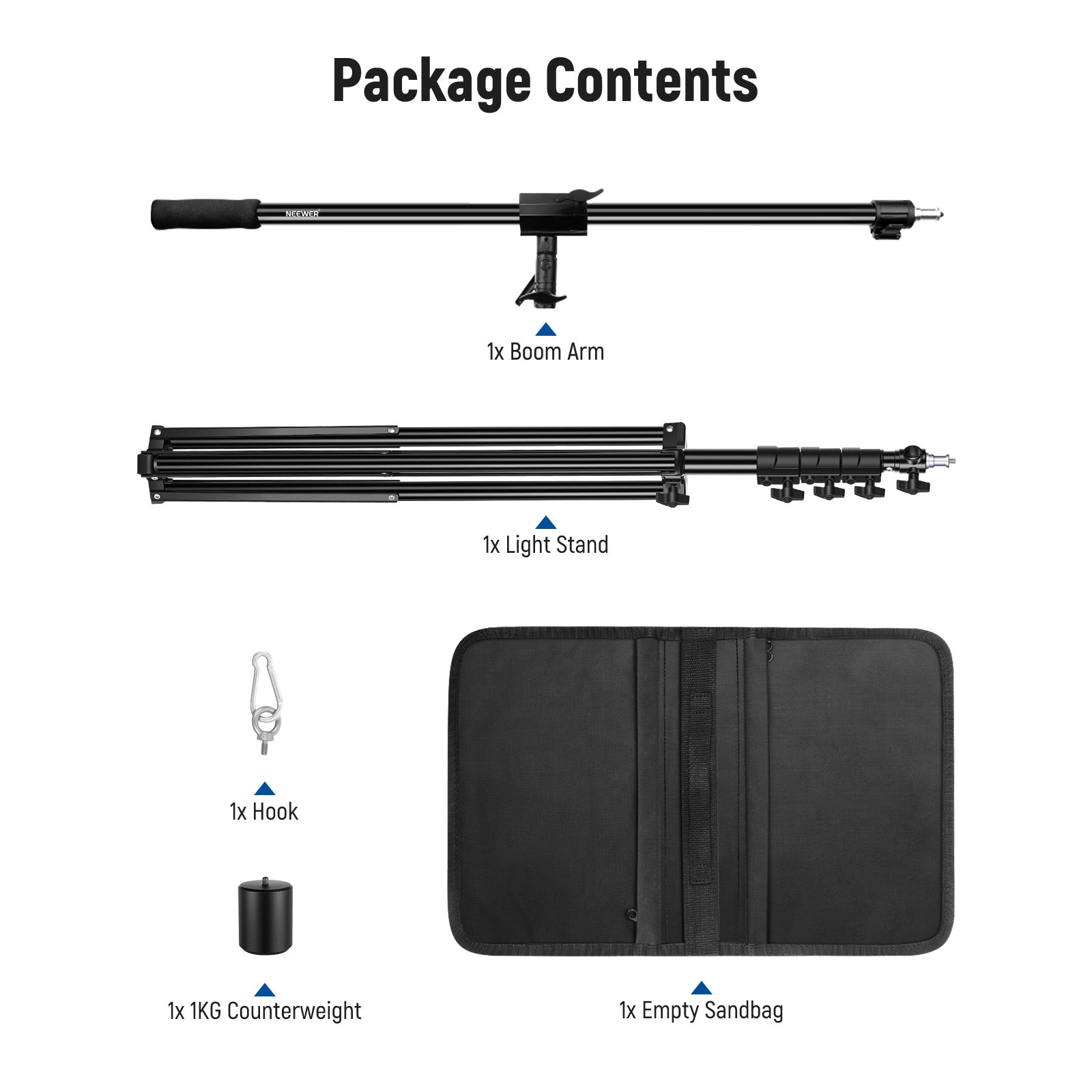 Package Contents of the NEEWER 300cm Air Cushioned Light Stand