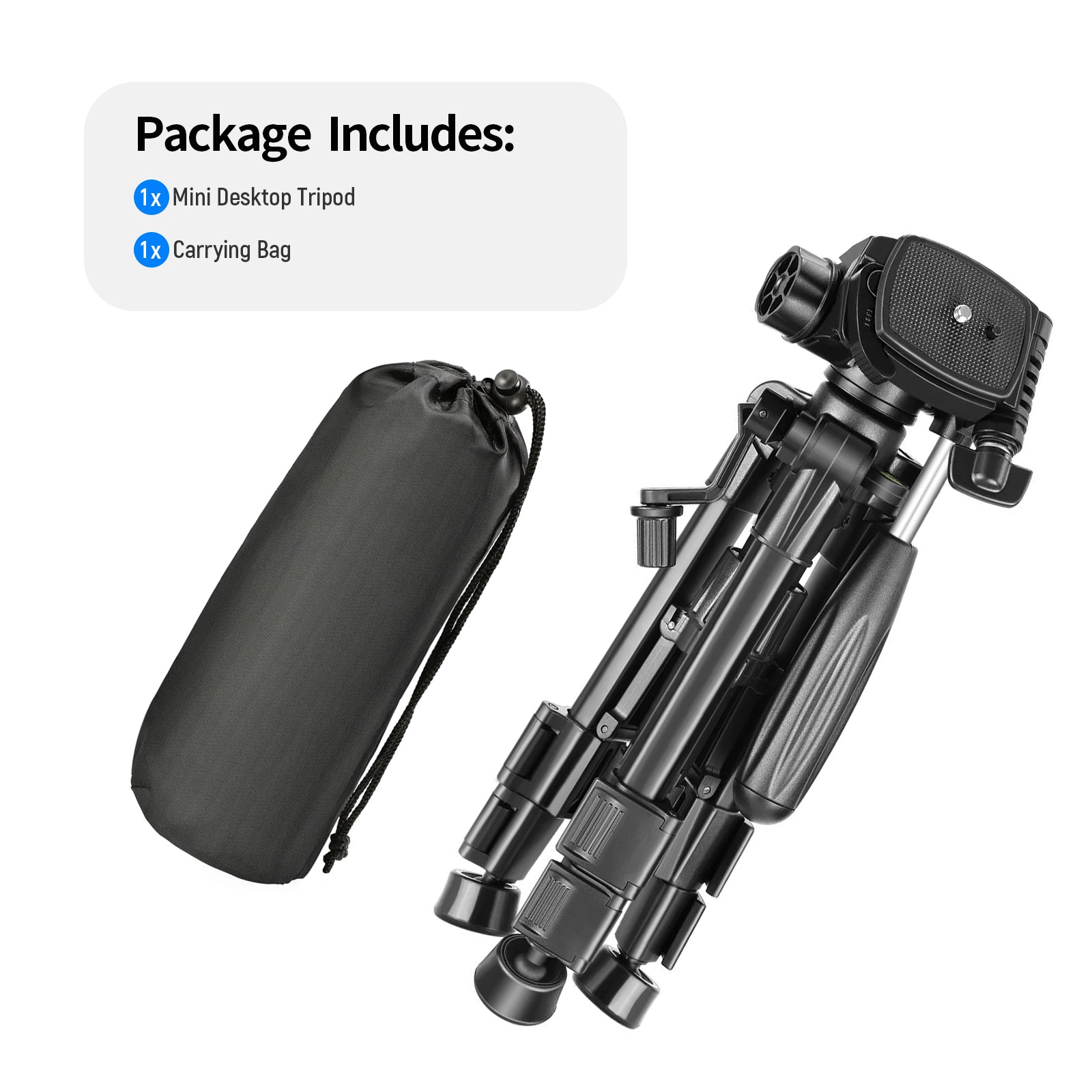 Package Contents of the NEEWER T210 Aluminum Alloy Tripod