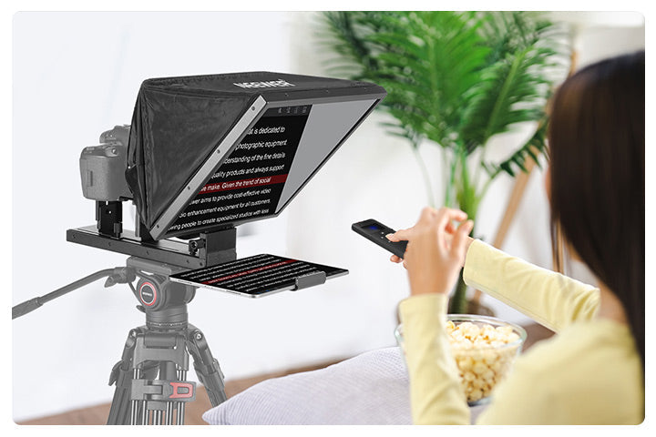 A teleprompter can greatly enhance efficiency and presentation quality in certain situations.