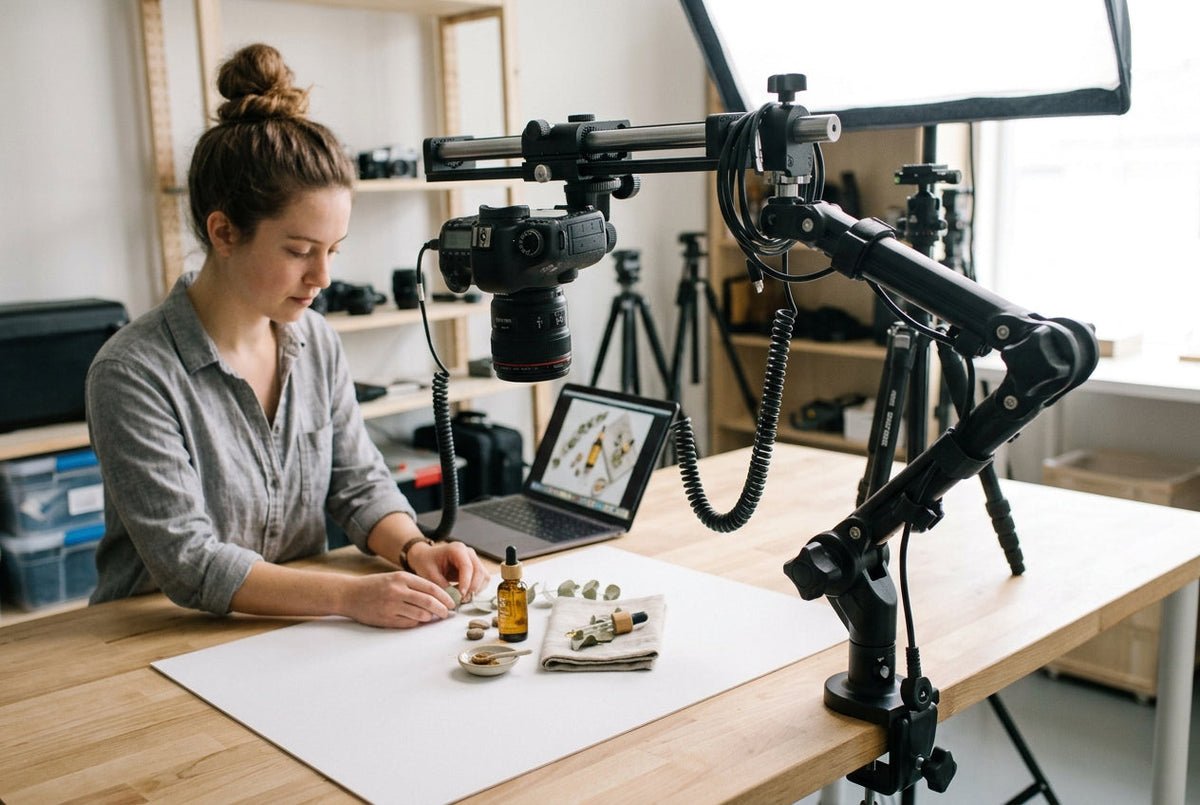 How to Set Up an Overhead Camera for Product Photography