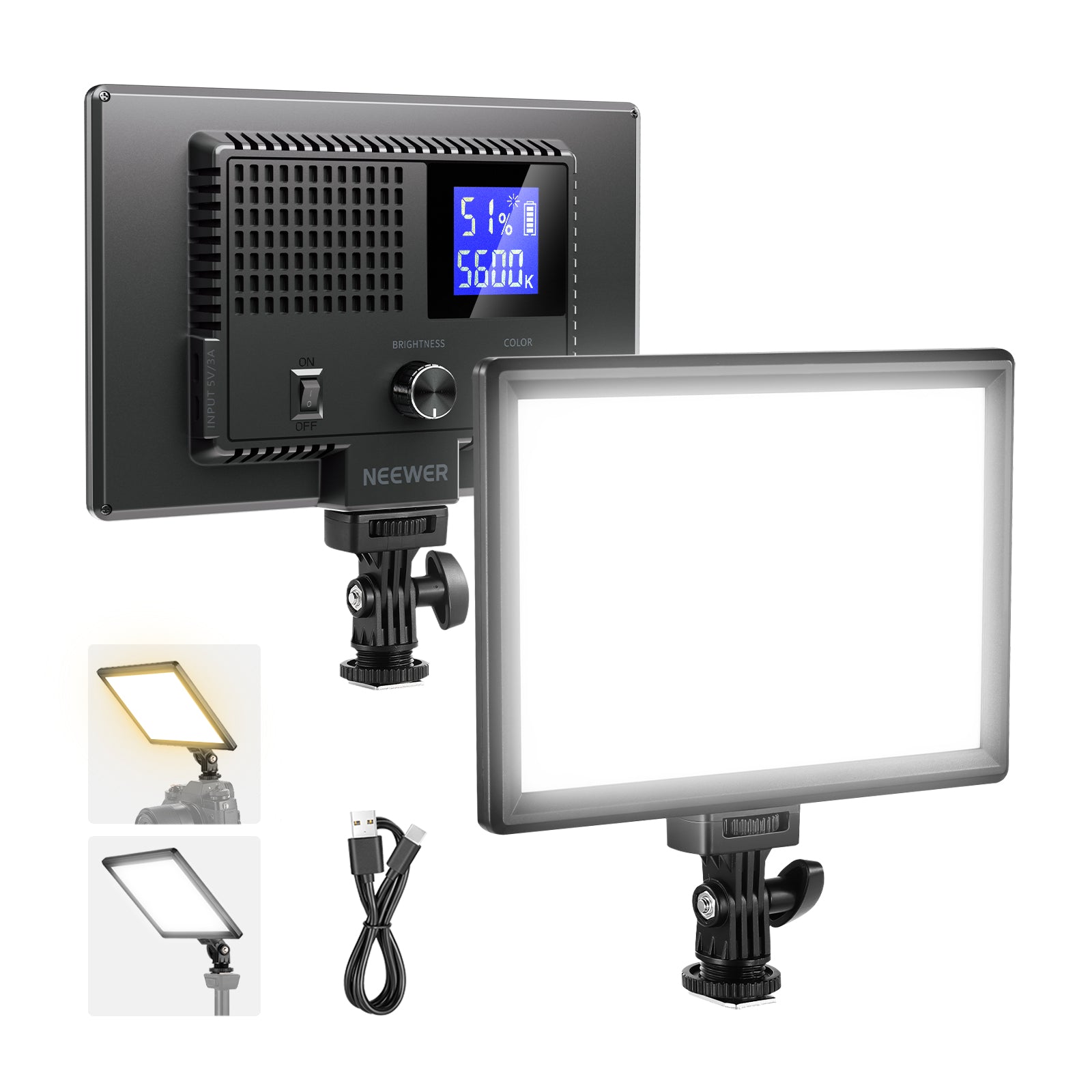 NEEWER BASICS NL-120B Bi Color LED Video Panel Light