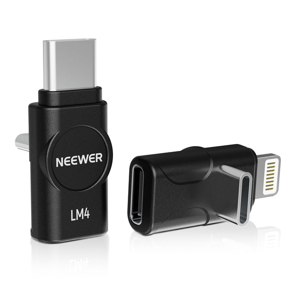 Lot De 2 Câbles OTG : USB-C Vers C Et USB-C Vers IOS - Pour Microphone Sans Fil - 45 Cm - Compatible IPhone, Android