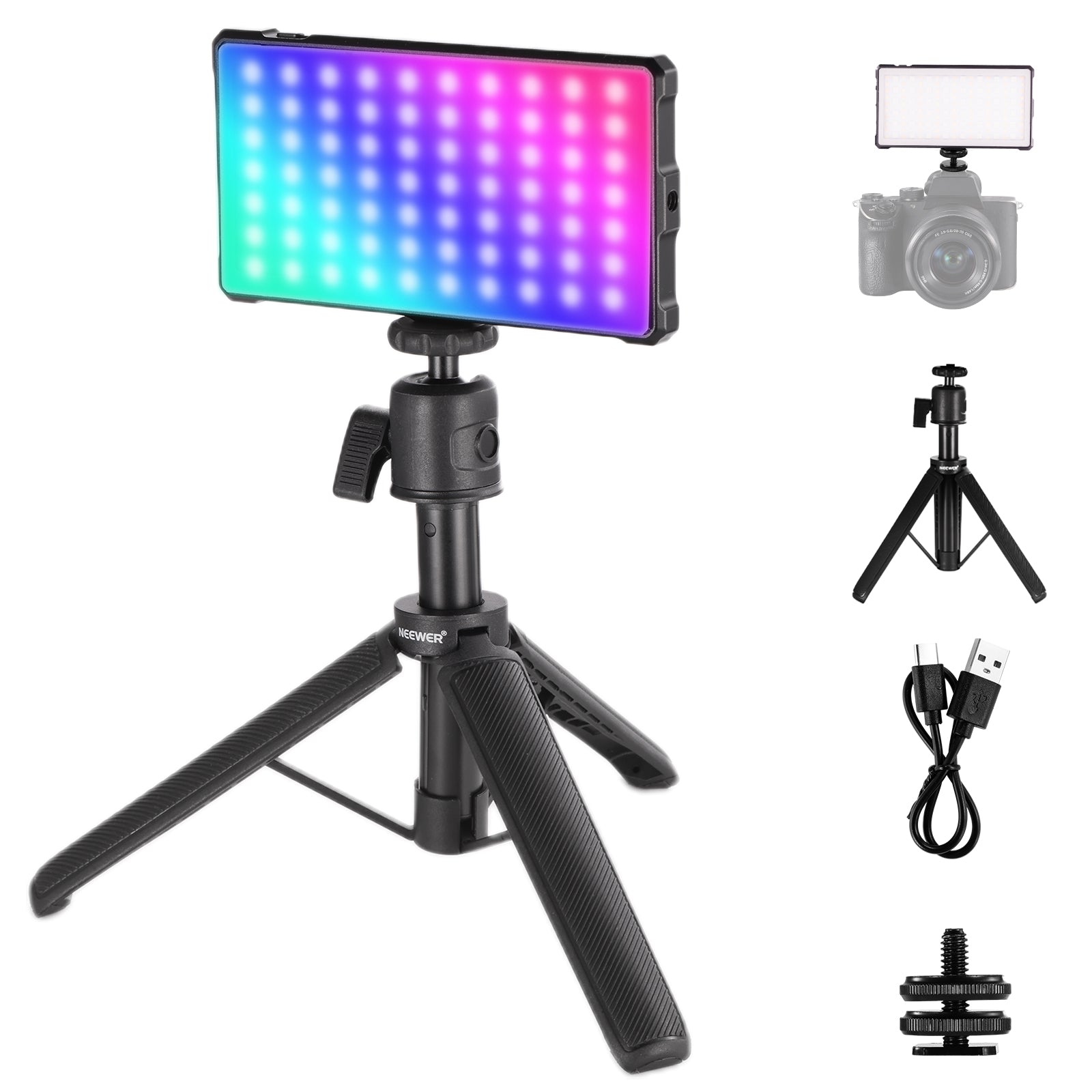 NEEWER SL90C Portable RGB Video Light | LED Camera Light