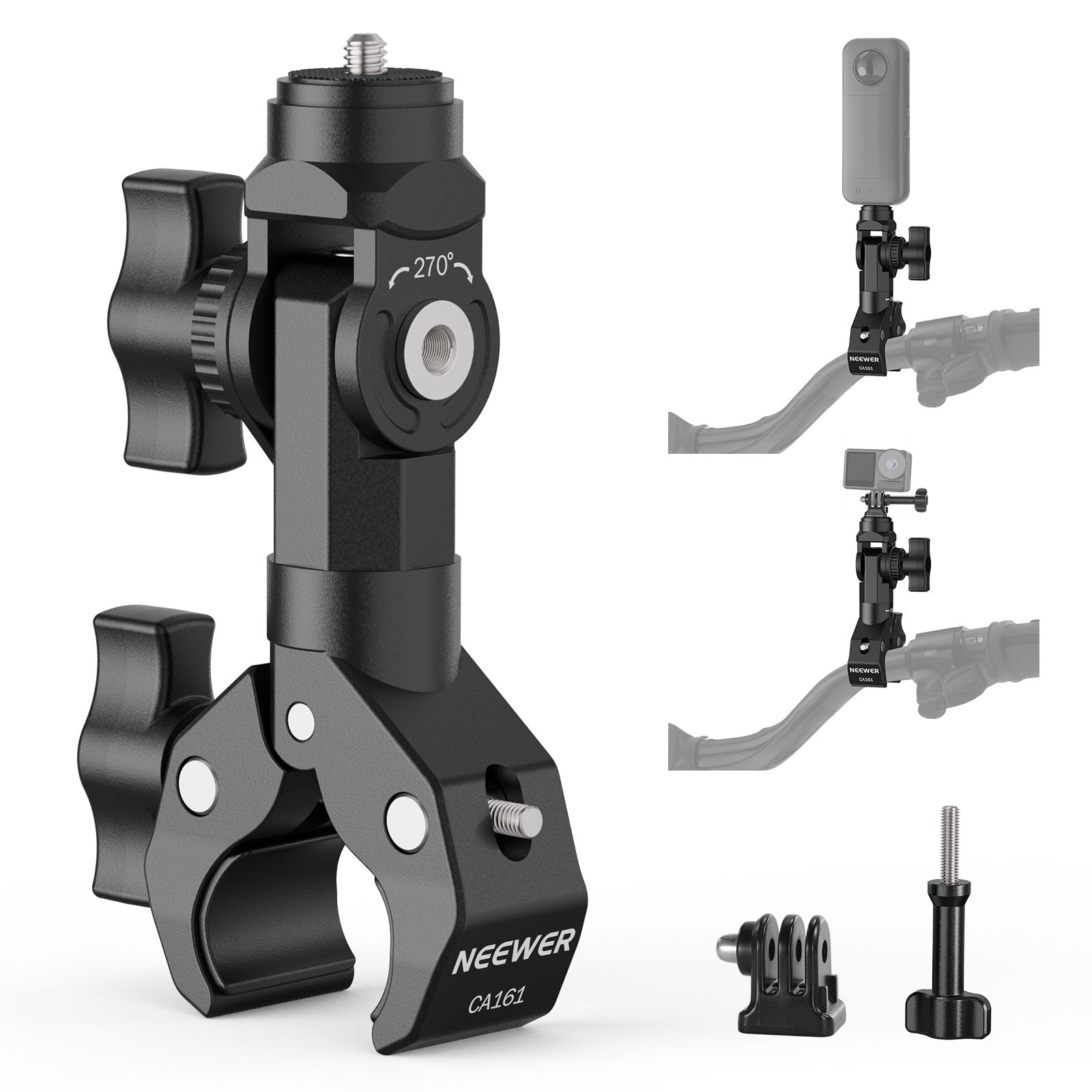 NEEWER CA161 Motorcycle Action Camera Clamp Mount Kit