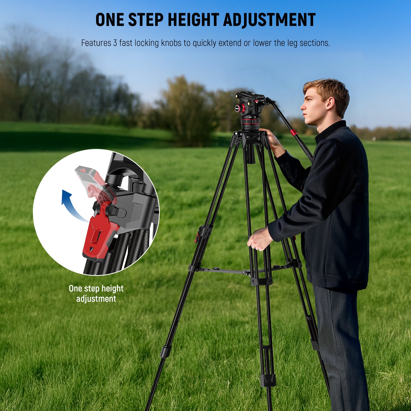 Neewer LL37 Video Tripod - Thumbnail 4
