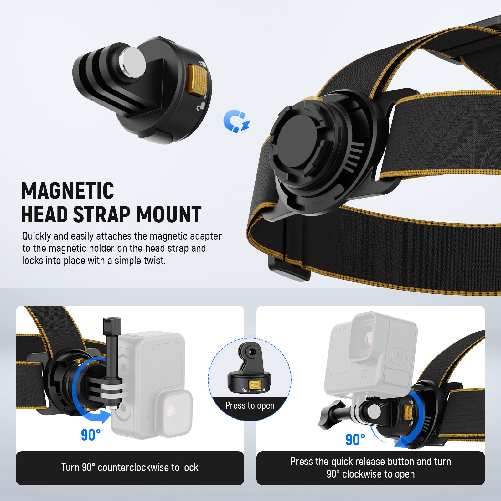 NEEWER GP20 Head Strap Mount | Action Camera Strap Mount