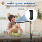 The desk camera stand rig includes a phone holder