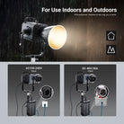 NEEWER AS1200B Bi-Color COB LED Video Light is ideal for use indoors and outdoors.