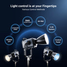 NEEWER AS1200B Bi-Color COB LED Studio Video Light offers various control methods.