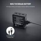 The NEEWER mini LED soft panel light provides up to 90 minutes of continuous lighting use at full brightness