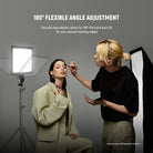 NEEWER NL-120B Bi Color LED Video Panel Light allows for 180° front and back tilt for your desired shooting angles