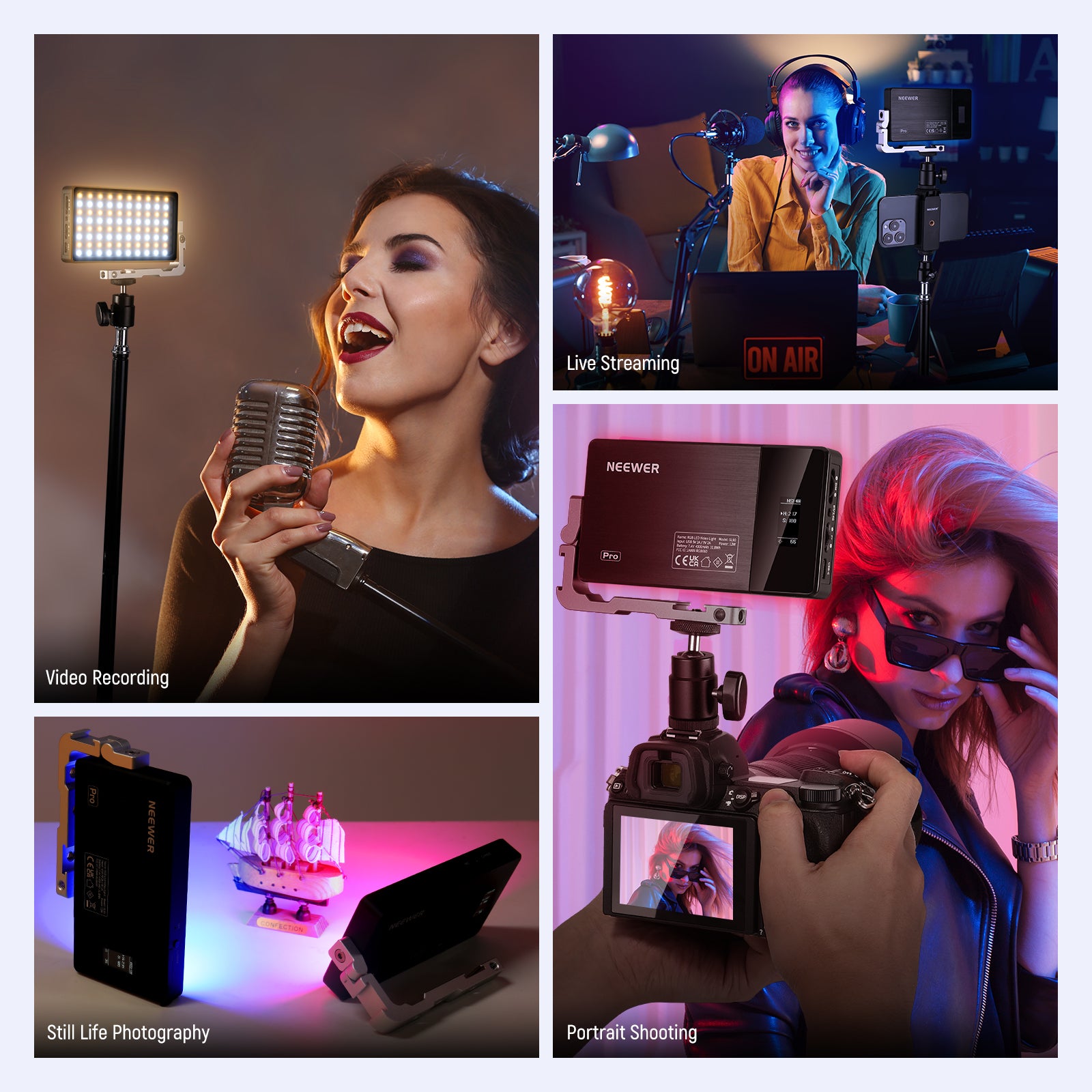 NEEWER SL90 Aluminum Alloy RGB LED Panel Video Light