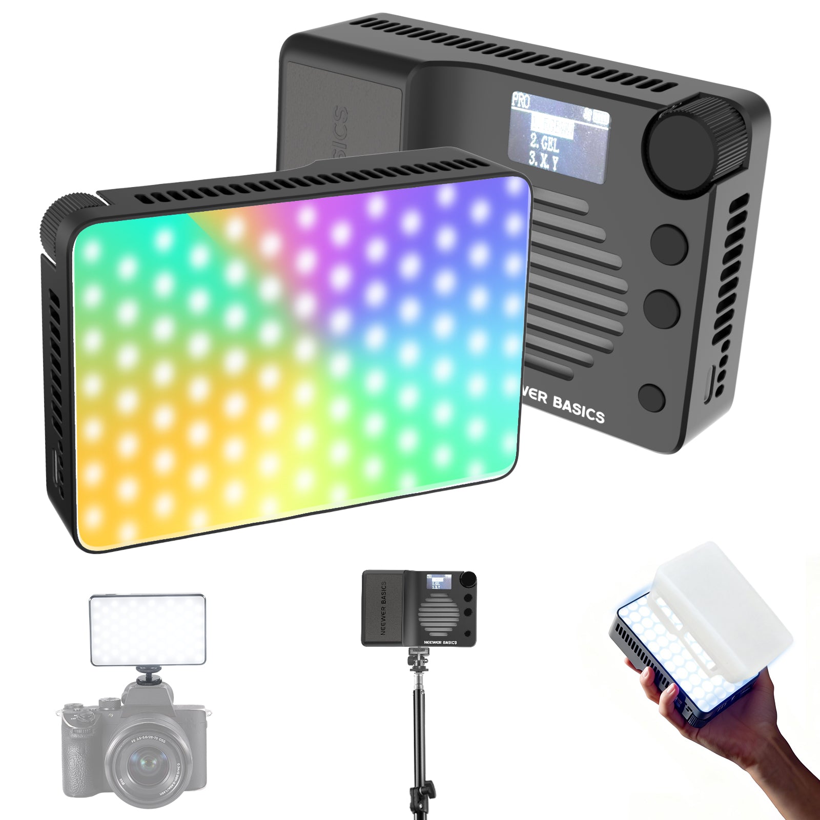NEEWER BS40C Magnetic RGB Video Light | LED Soft Light