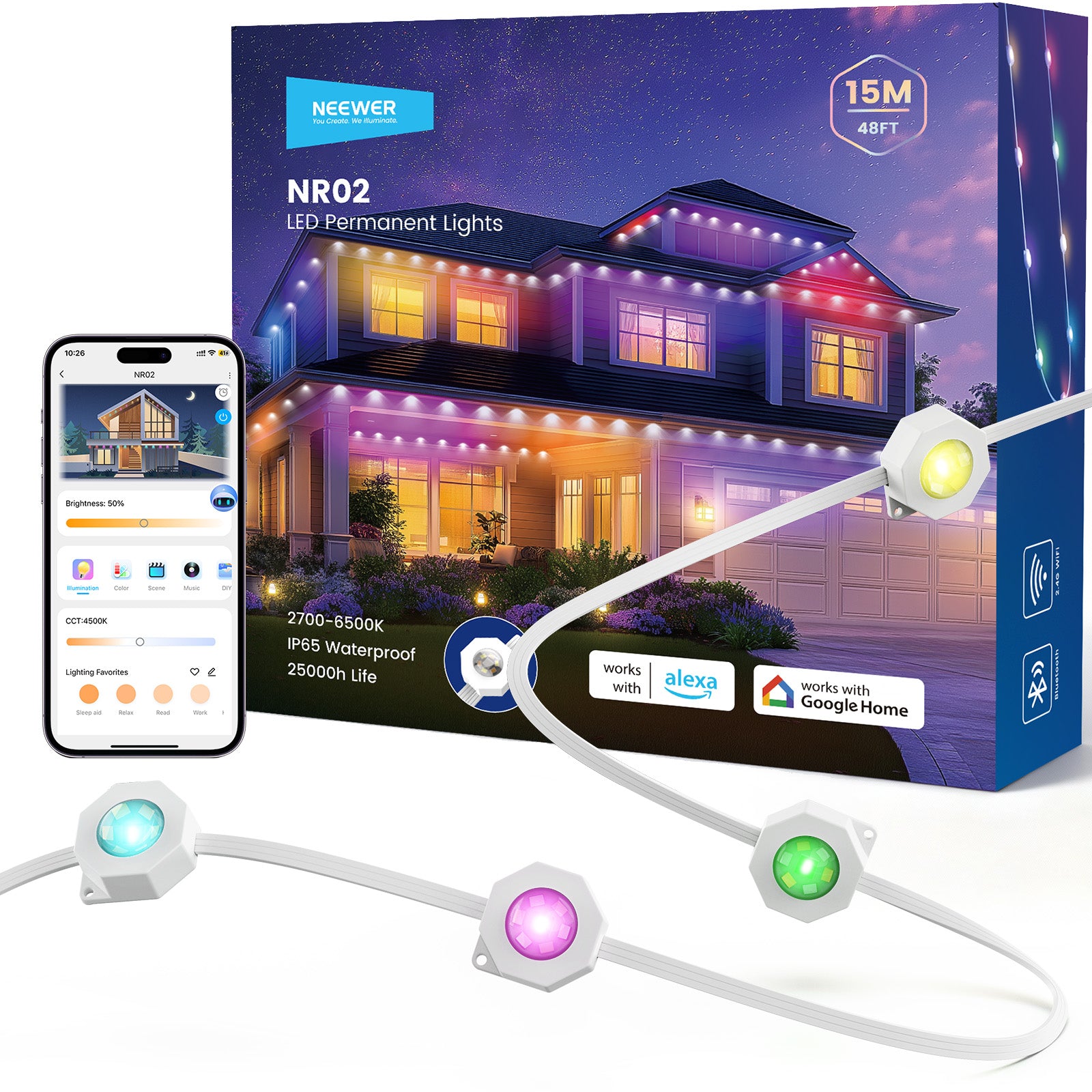 NEEWER NR02 Smart Permanent Outdoor Lights