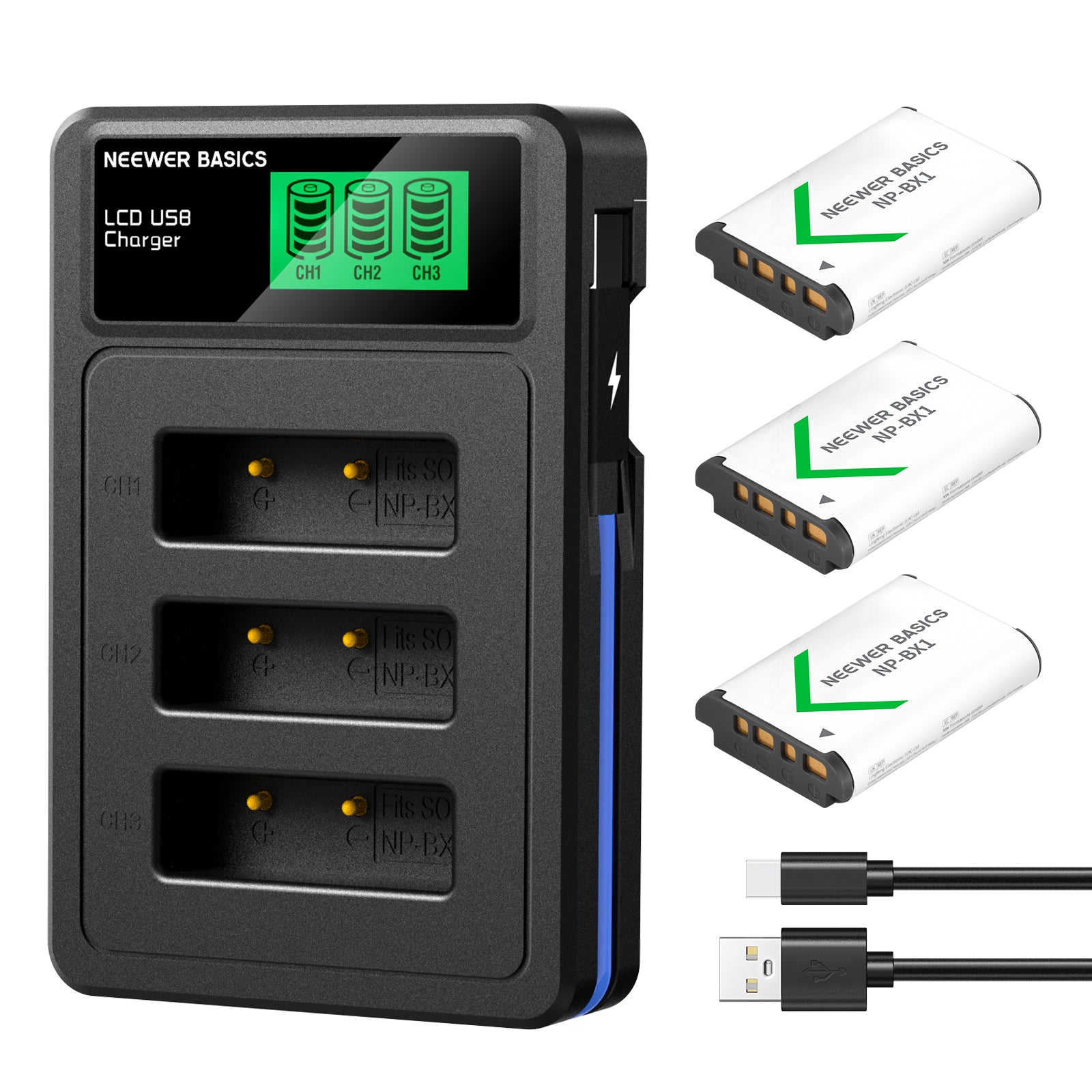 NEEWER BASICS NP-BX1 Replacement Battery Kit