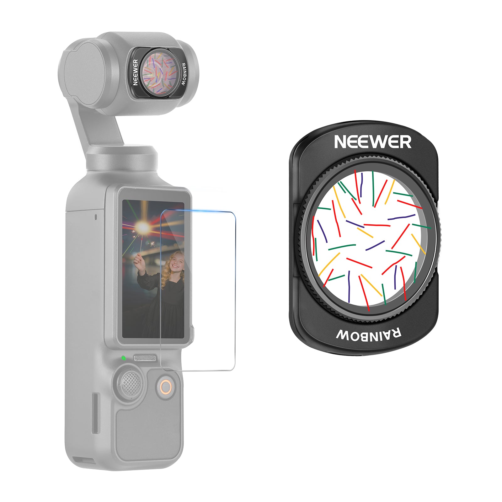 NEEWER FL-C36 Rainbow Star Effect Filter For DJI Osmo Pocket 3