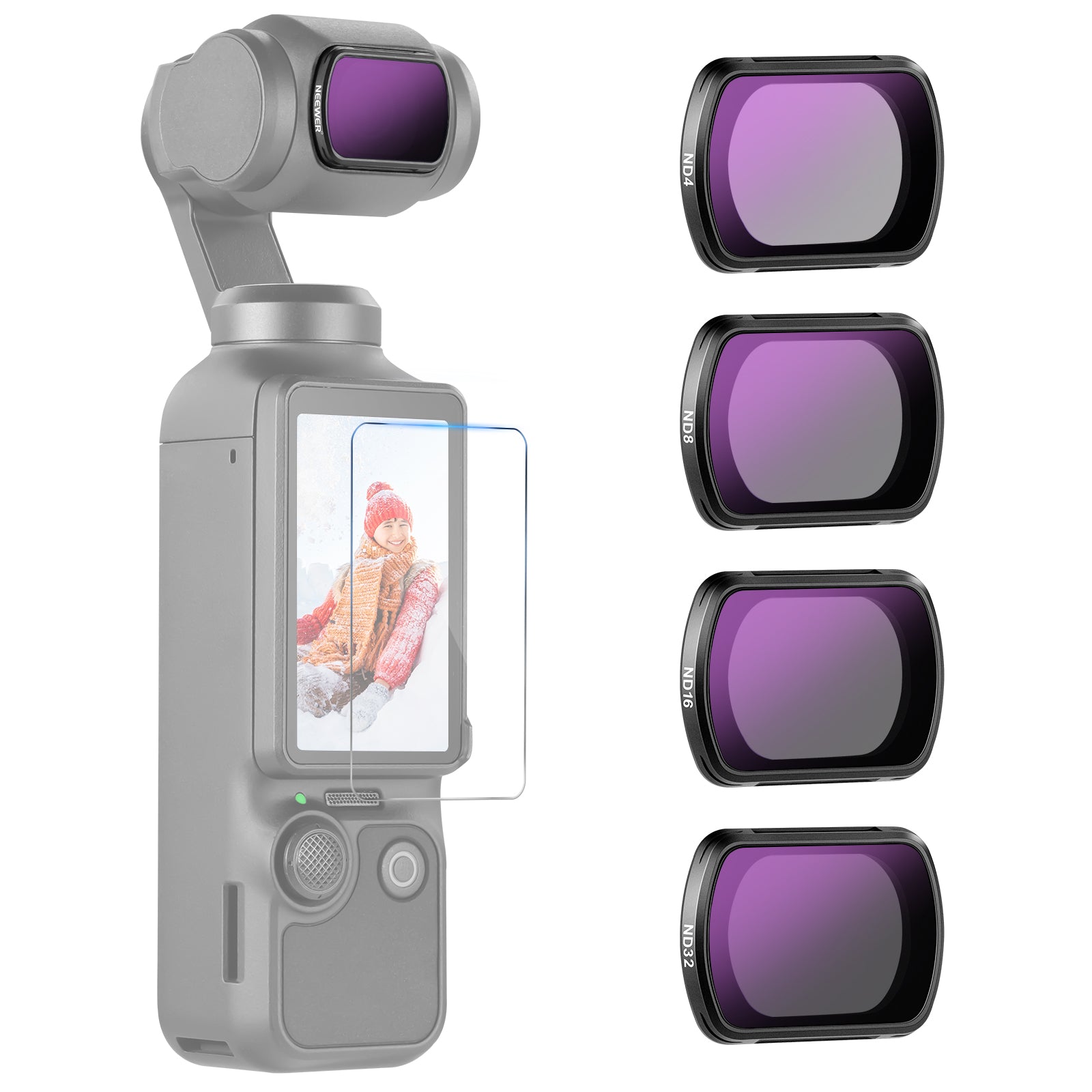 NEEWER FL-B02 4 Pack ND Filter Kit For DJI Pocket 3