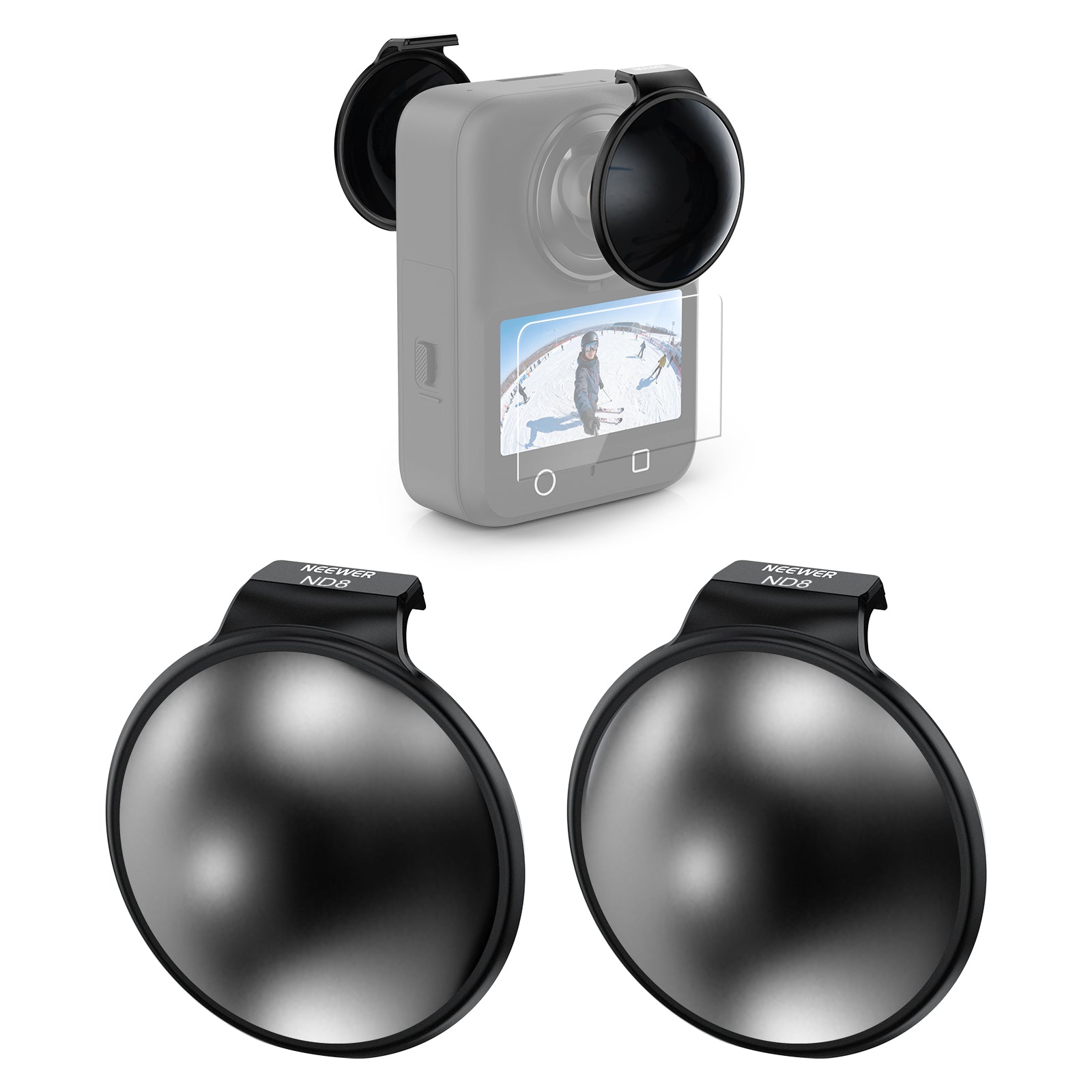 NEEWER 2 Pack ND8 Filter Set for DJI Osmo 360