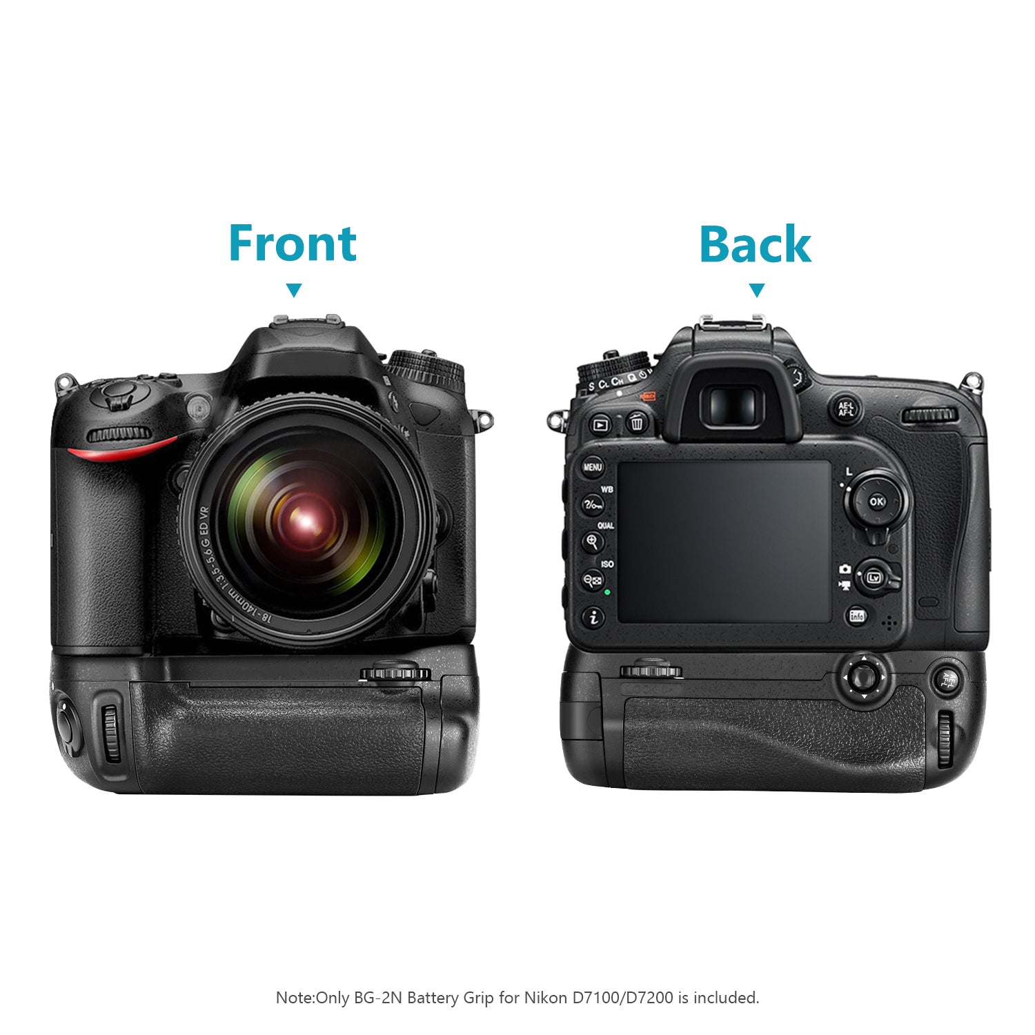 NEEWER Replacement Battery Grip of MB-D15 for Nikon D7100 D7200