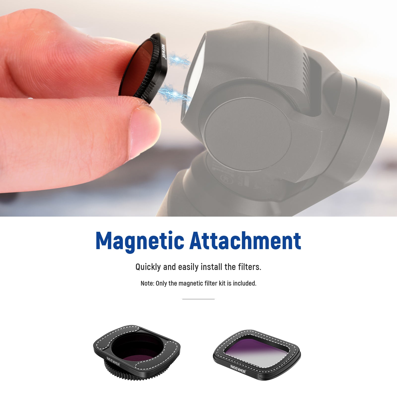 Neewer FL-A11 Magnetic Lens Filter Kit for DJI Osmo Pocket - Thumbnail 5
