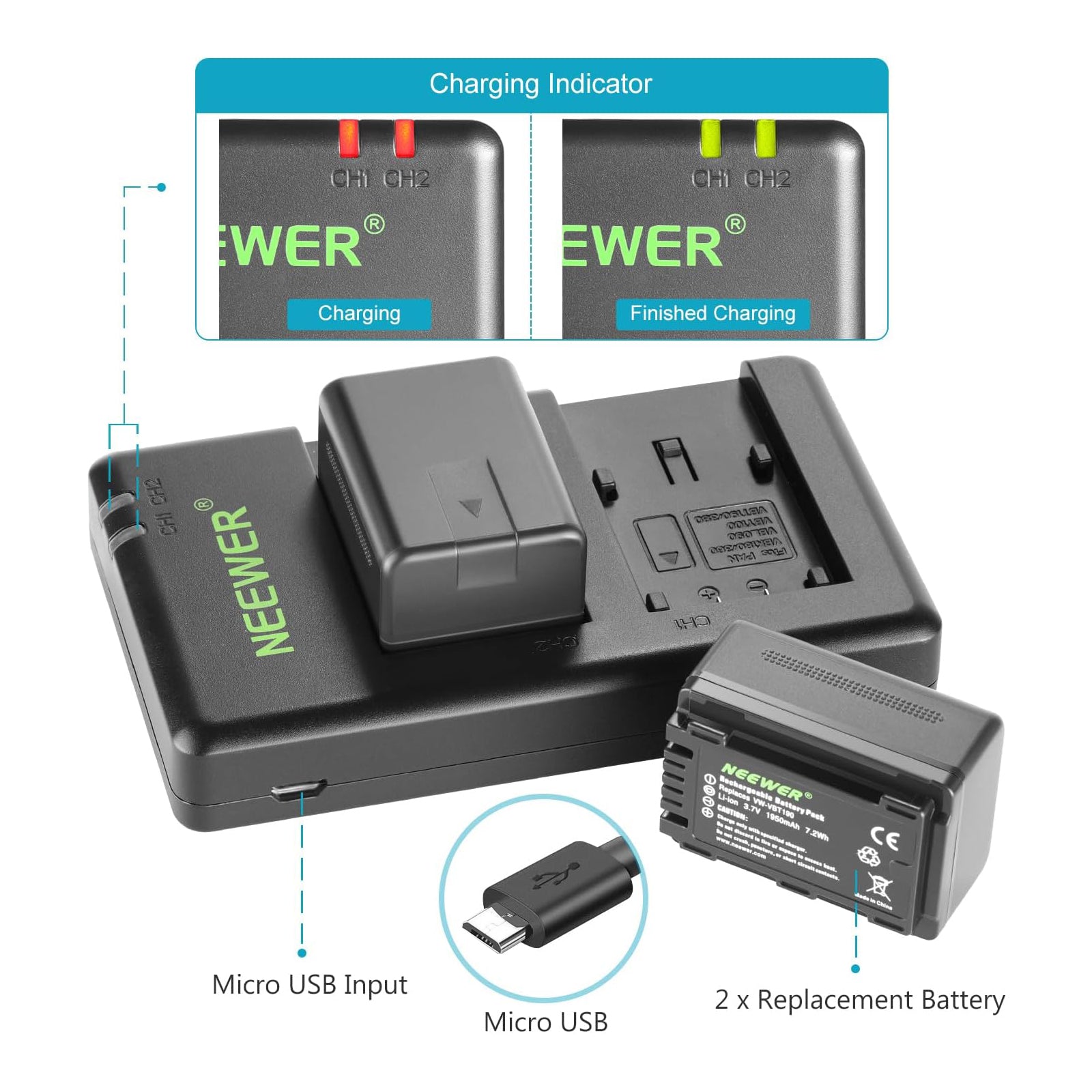家電 Panasonic VW-VBT190 Panasonic VW-VBT190 Lithium-Ion Battery Pack (Black) : Amazon.ca