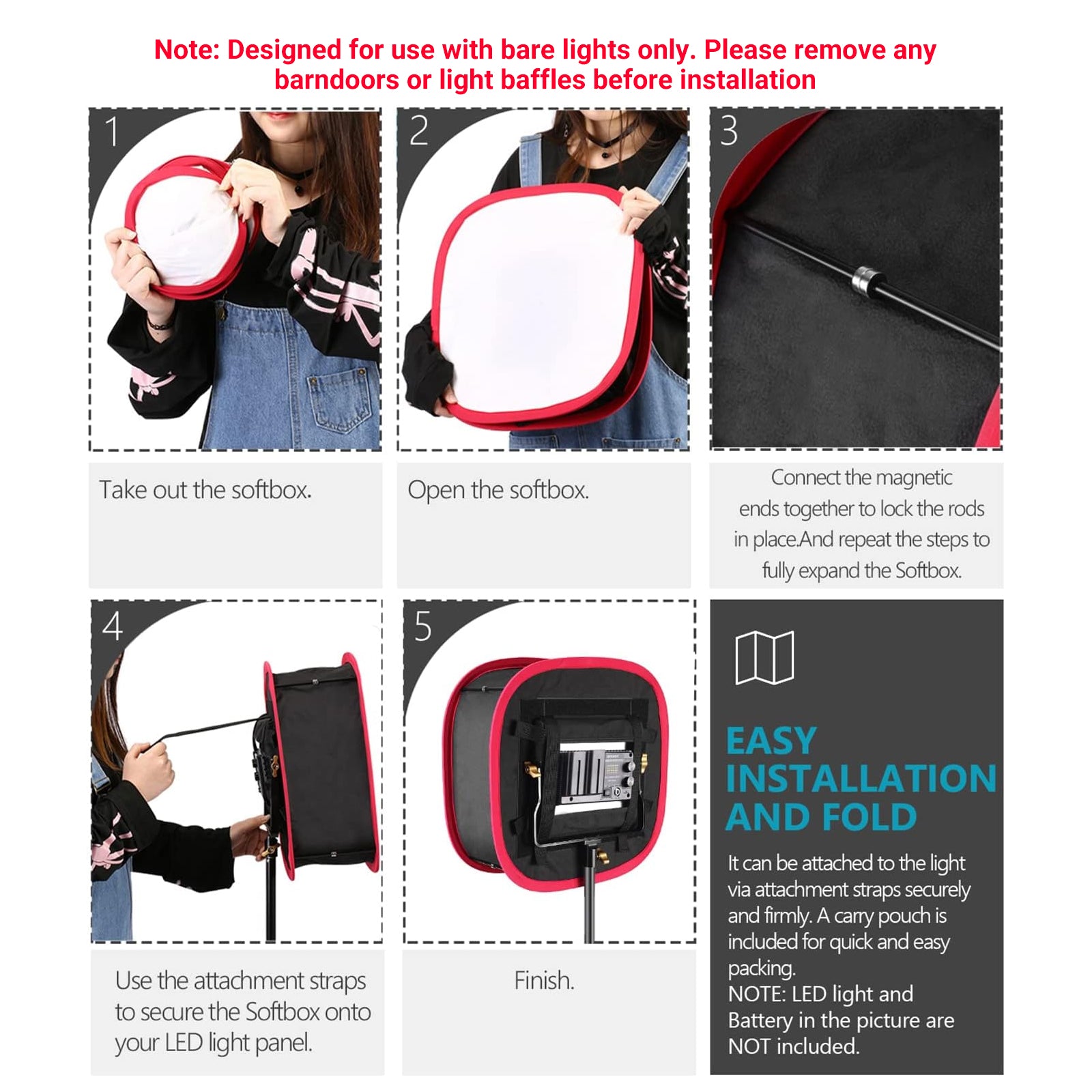 NEEWER Collapsible Softbox For NEEWER 480/660/530 Panel light