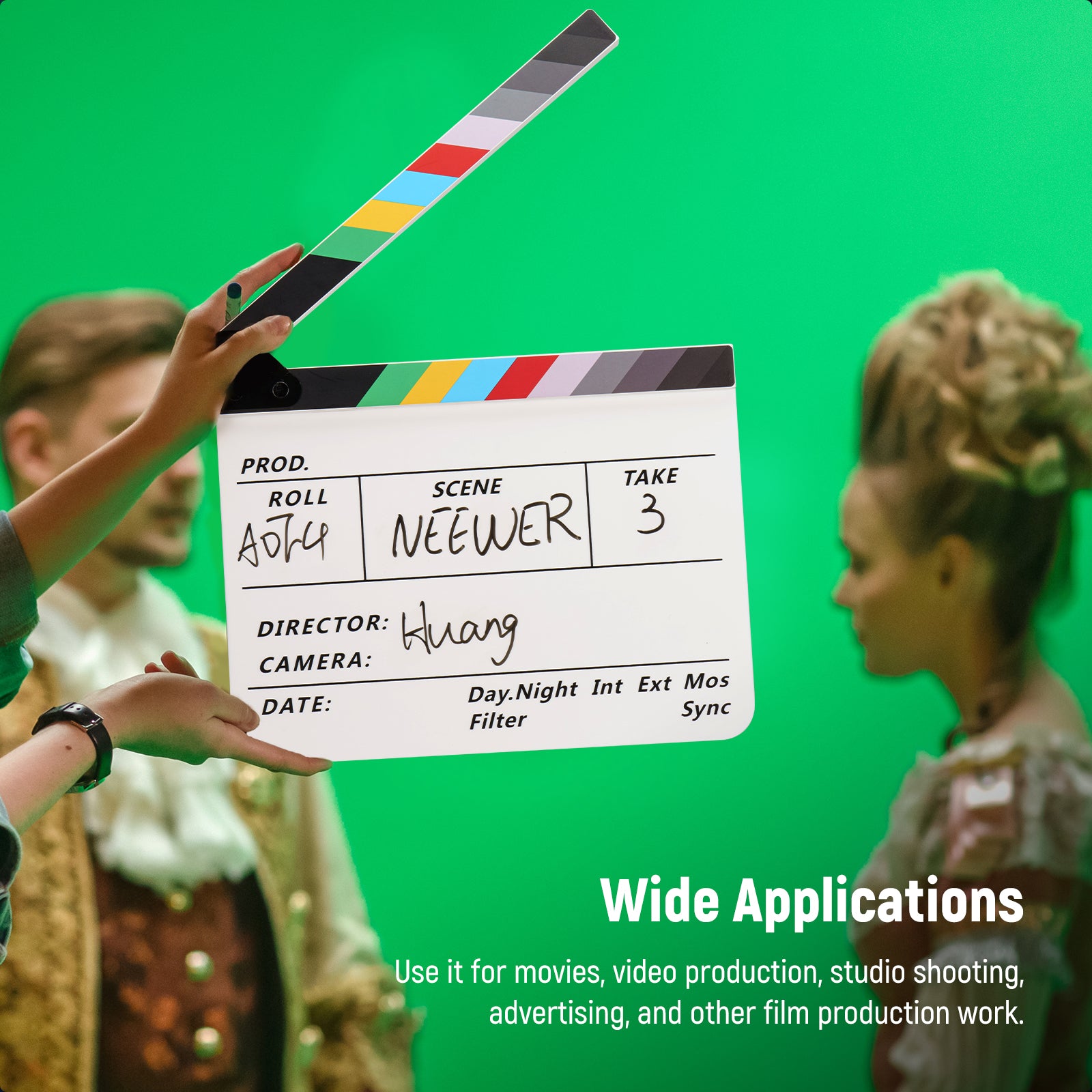 NEEWER Acrylic Plastic Director's Film Clapboard Cut - NEEWER