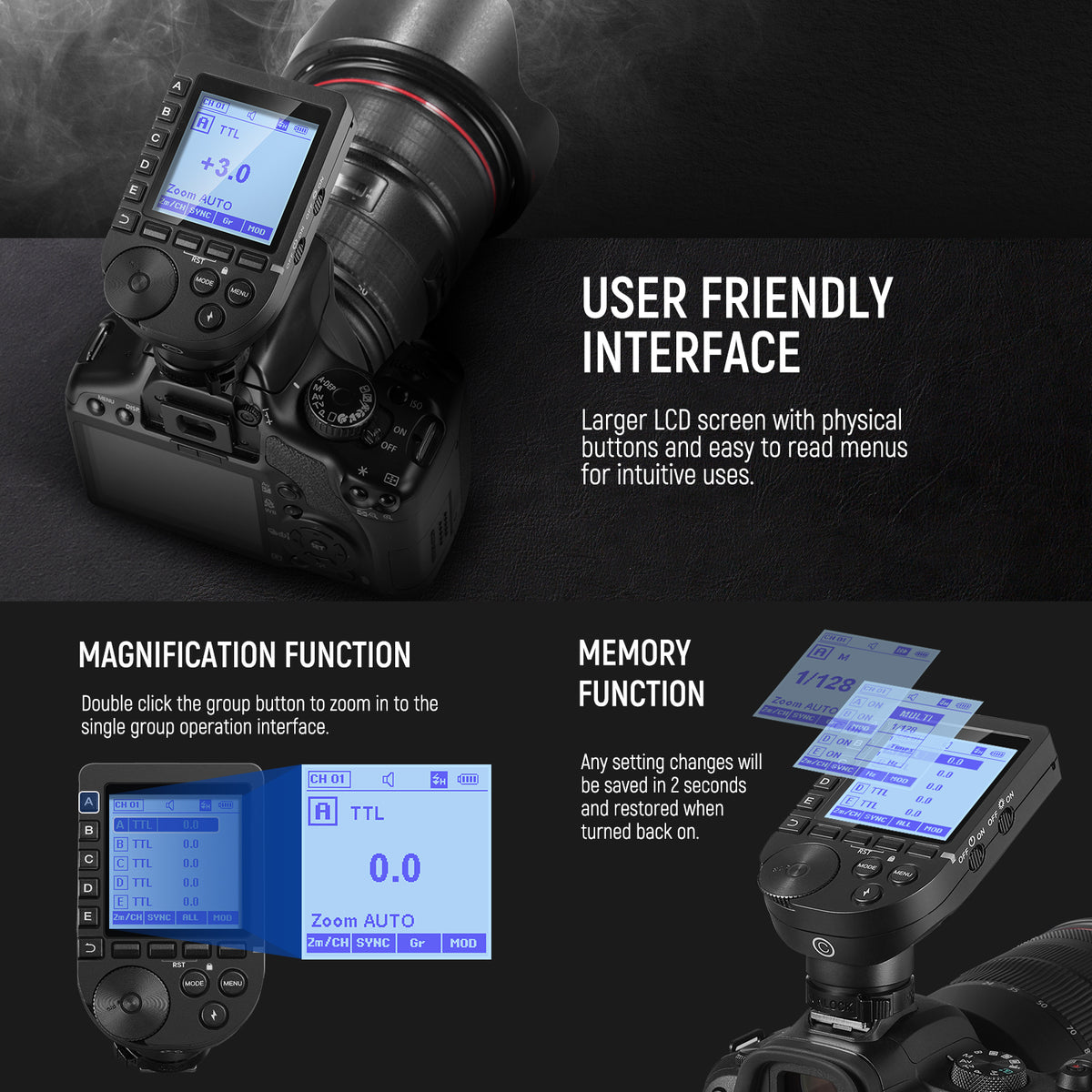 Wireless Trigger Unit NEEWER QPRO TTL Wireless Trigger for Camera