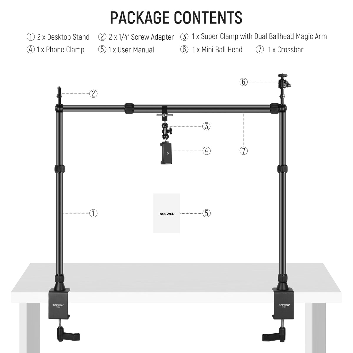 NEEWER NK002 Overhead Camera Mount Rig - NEEWER
