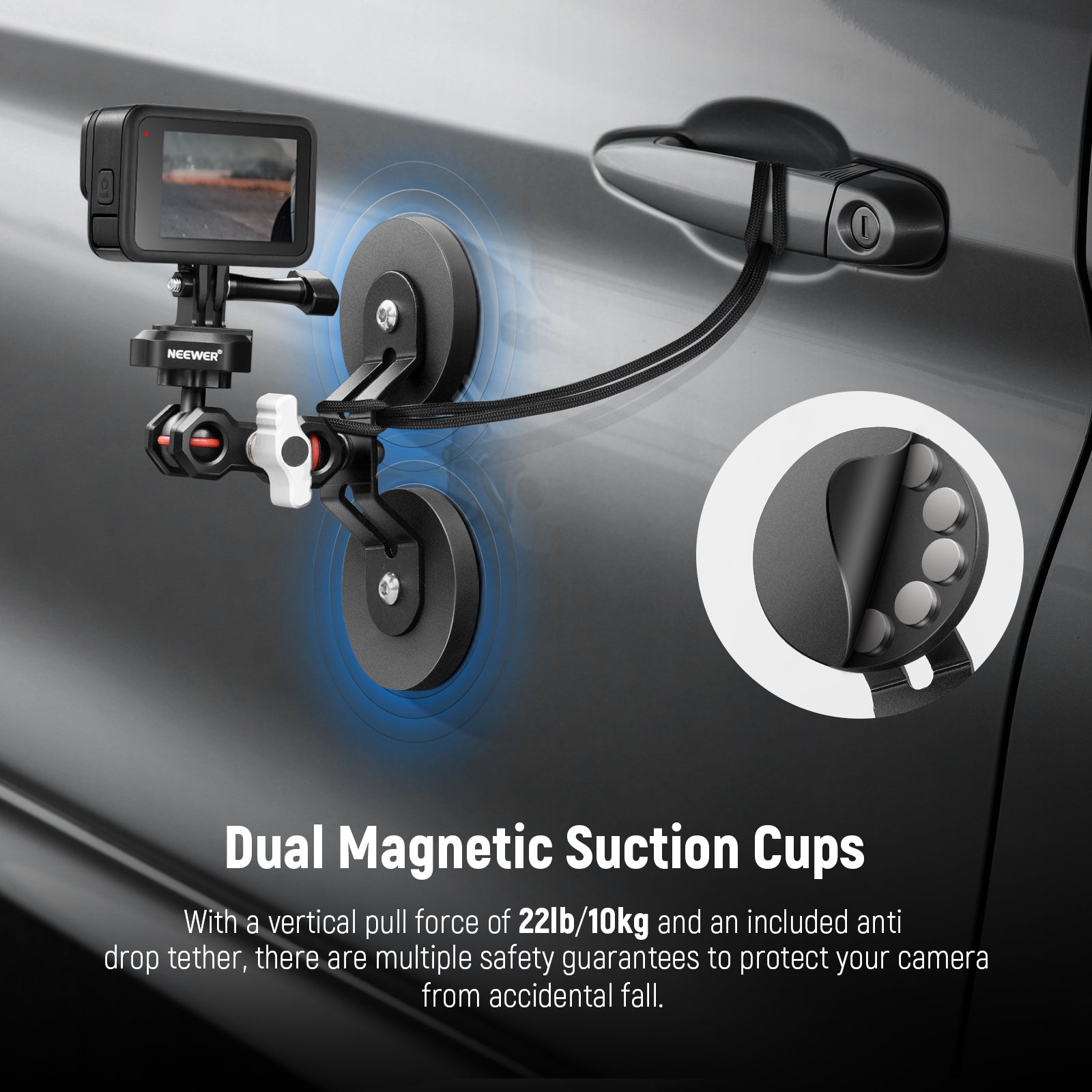 Multi-Function Suction Cup Magnetic Mount