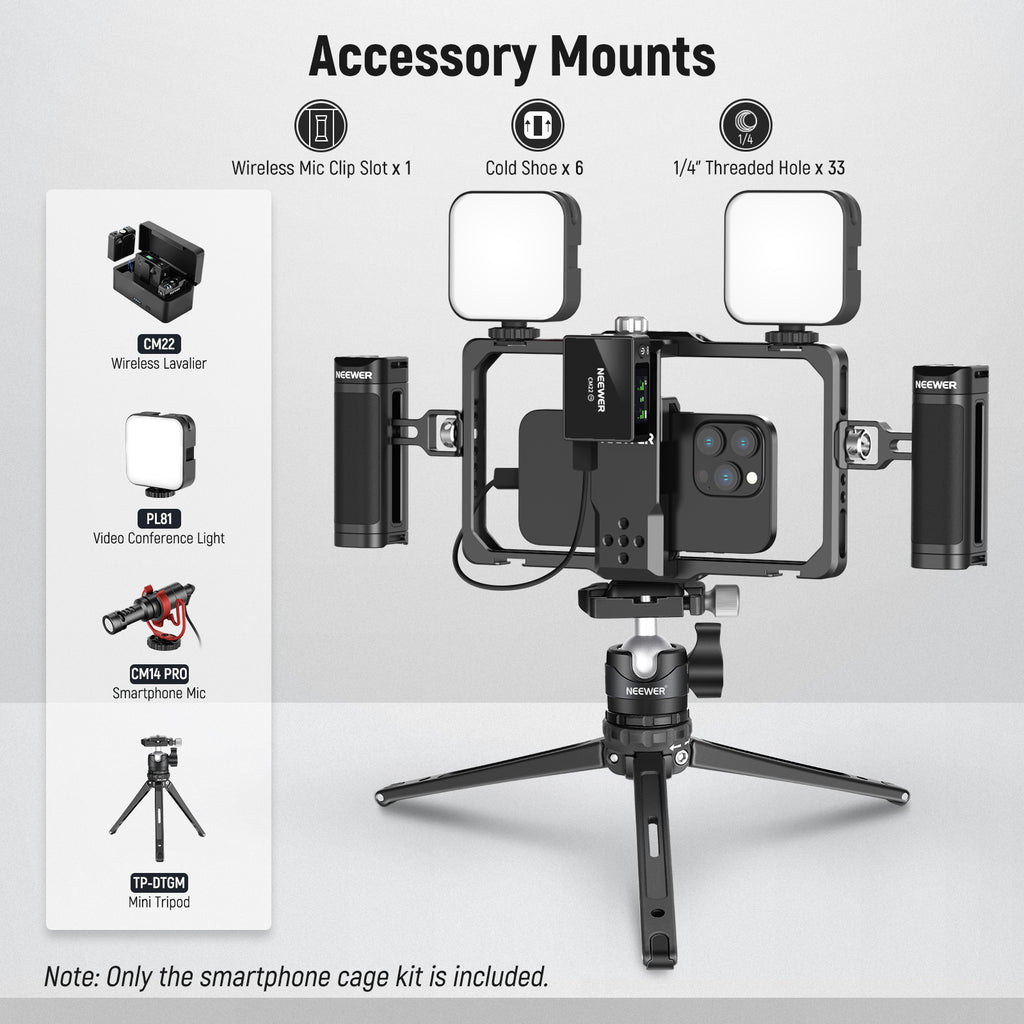 NEEWER PA009 Upgraded Phone Rig Vlogging Kit - NEEWER – neewer.com