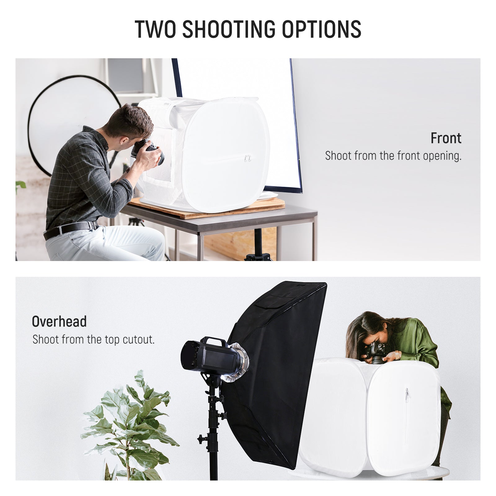 Neewer Photo Studio Light Box, 16 16 Shooting Light Tent with Adjustable  Brightness, Foldable and Portable Tabletop Photography Lighting Kit with 80  LED Lights and 4 Colors Backdrops 