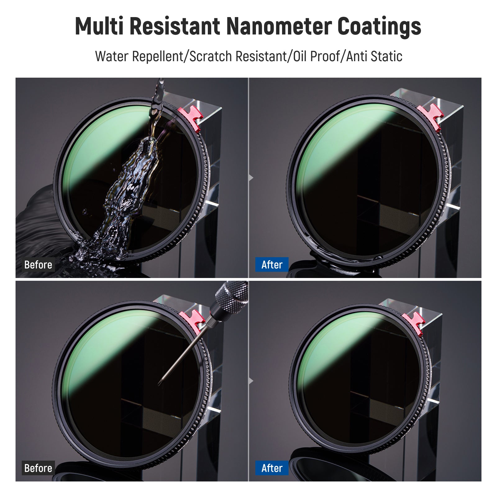 その他 NEEWER  NW02-1A NEEWER 2-in-1 Black Diffuser Lens Filter & ND Filter