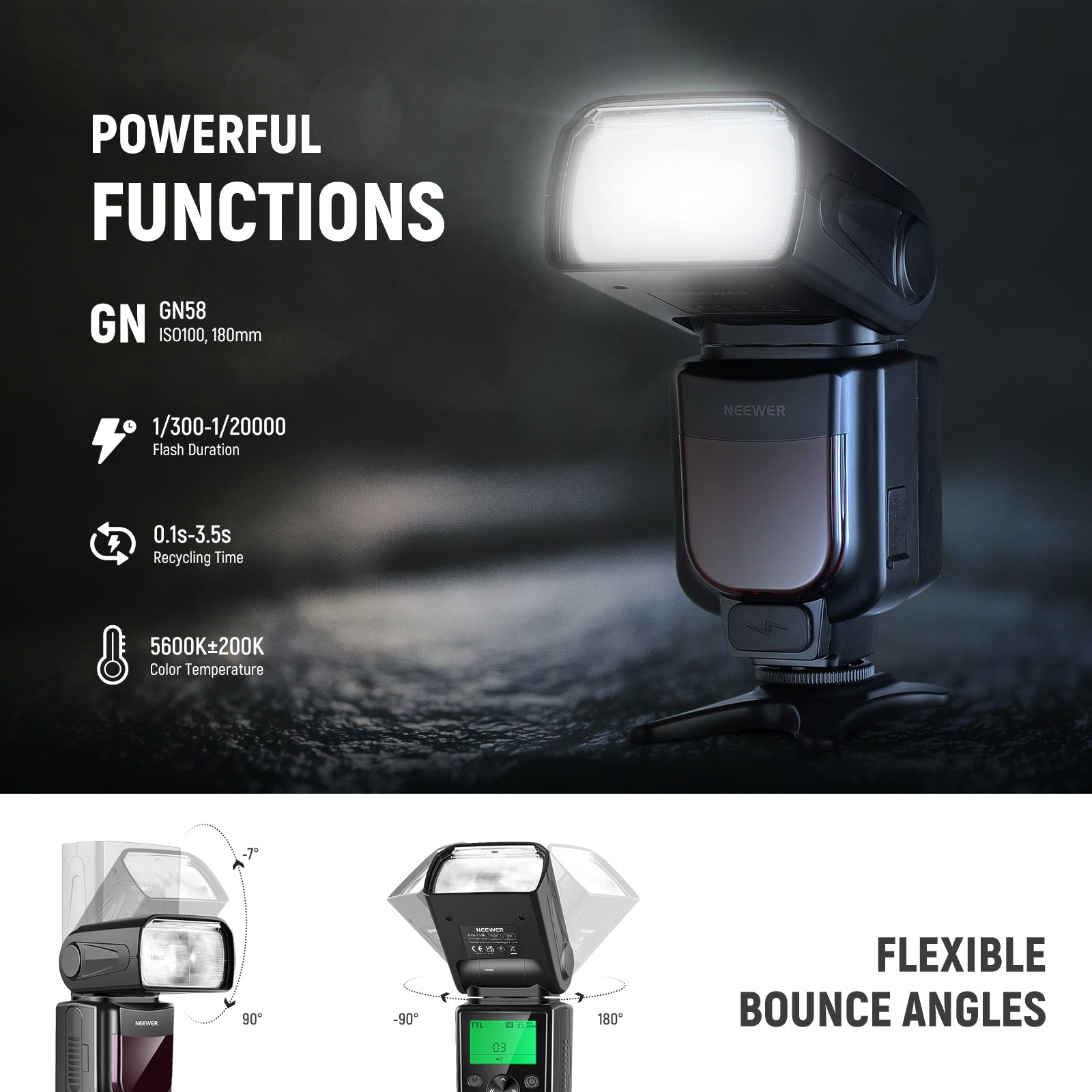 Specifications of the NEEWER Upgraded NW645II-S TTL Flash Speedlite For Sony